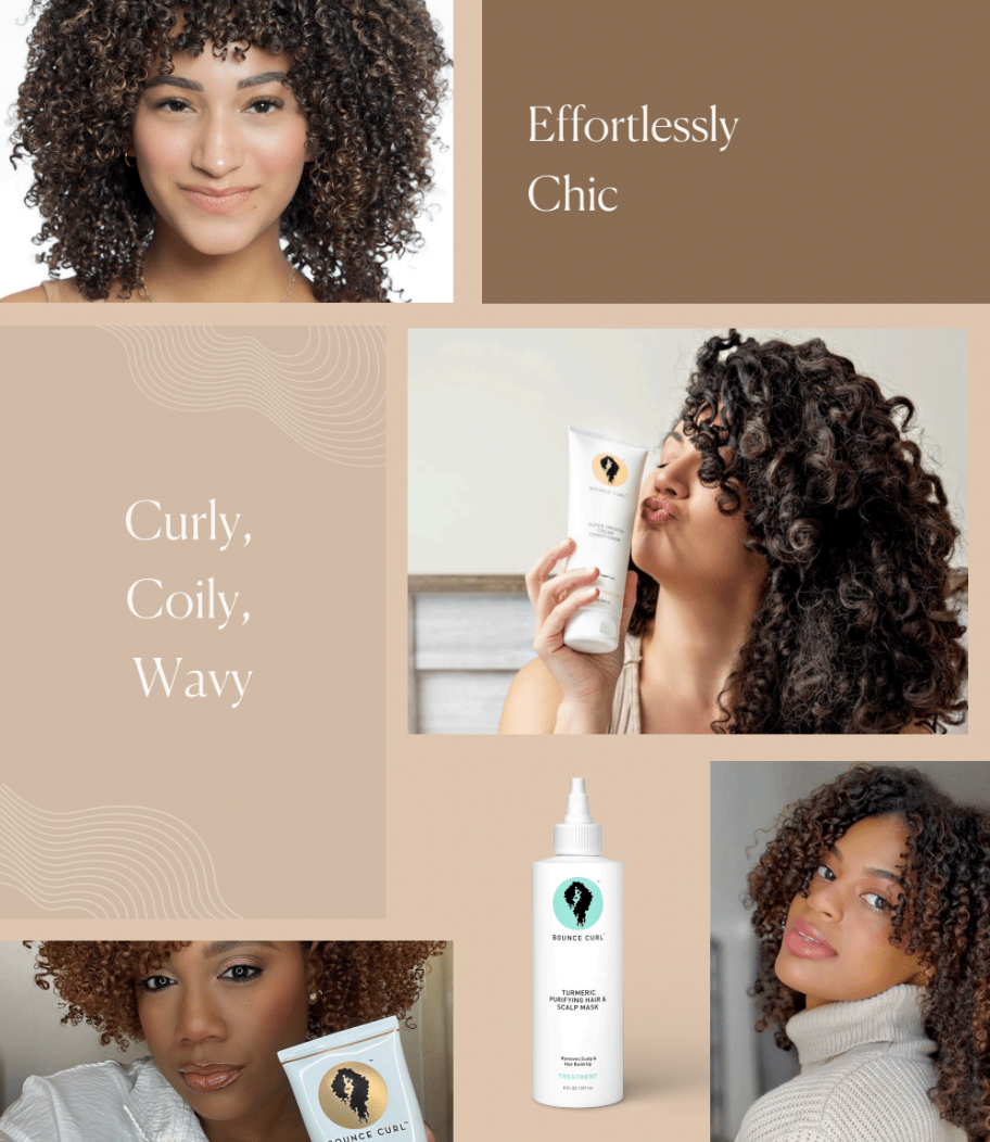 Bounce Curl haarverzorging voor krullen – modellen met gedefinieerde krullen en Bounce Curl producten