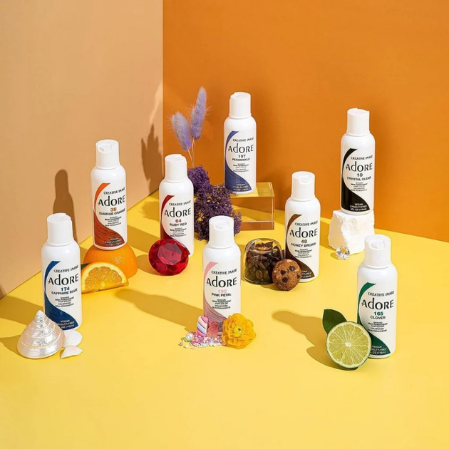 Adore haarverf flesjes in diverse levendige kleuren – semi-permanente haarkleuring zonder ammoniak