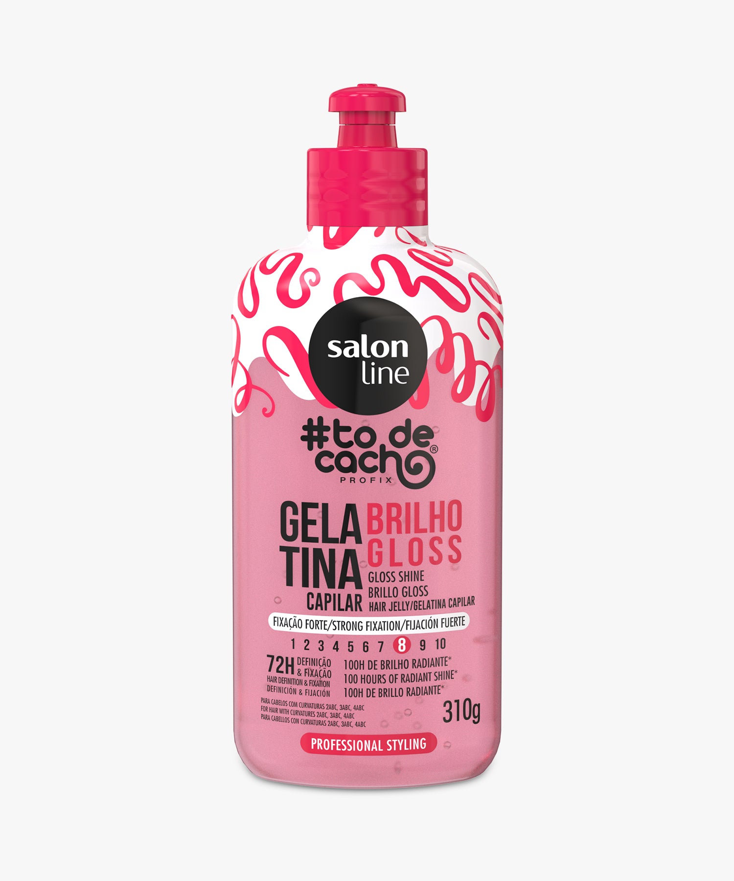 Salon Line #To De Cacho Gelatina Brilho Gloss (Hair Jelly Gloss Shine) Strong Fixation 310 gr.