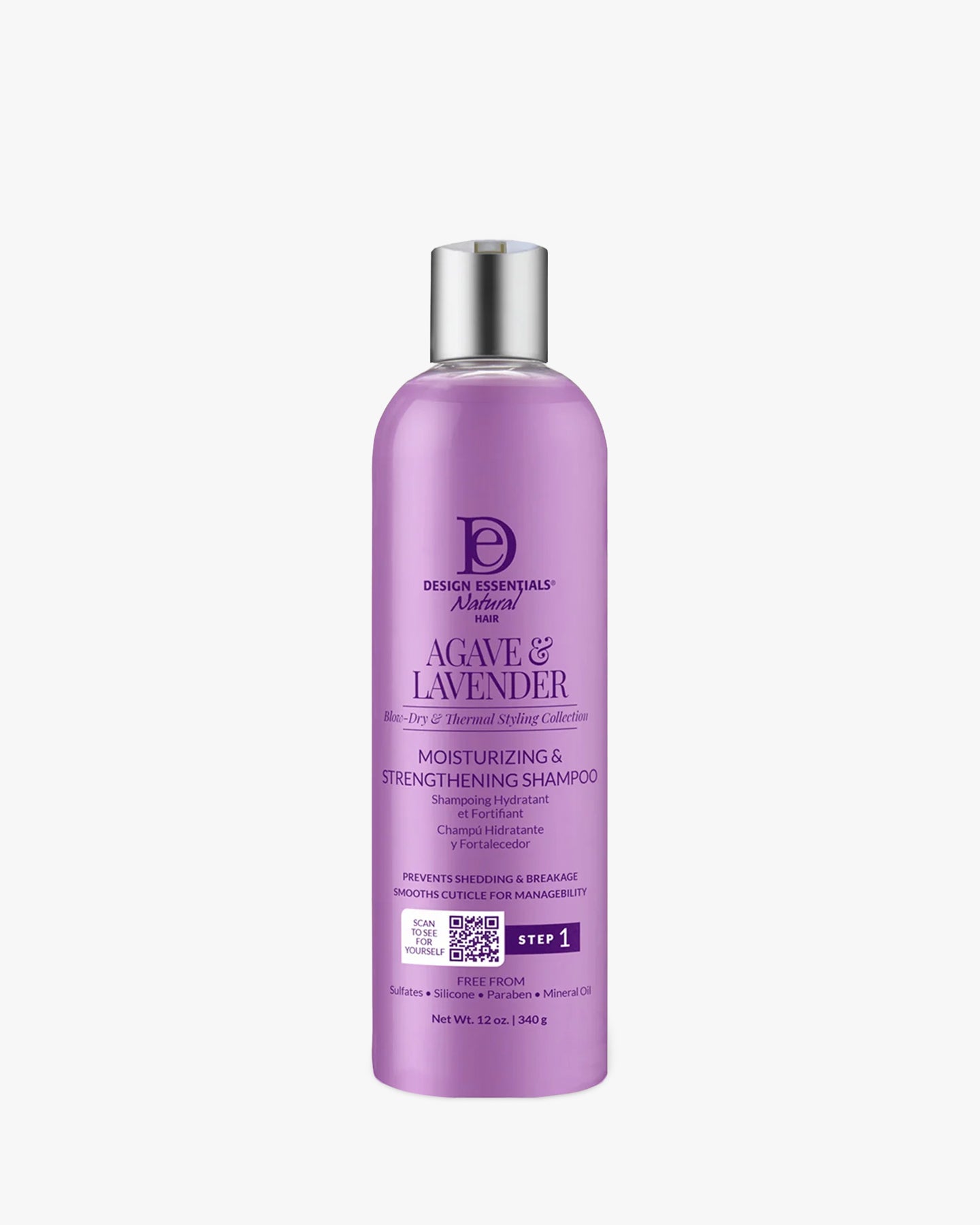 Design Essentials Agave & Lavender Moisturizing & Strengthening Shampoo 340 ml