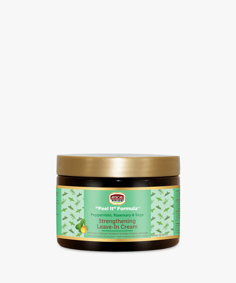 African Pride "Feel It" Formula Peppermint, Rosemary & Sage Strengthening Leave-In Conditioner 340 gr.