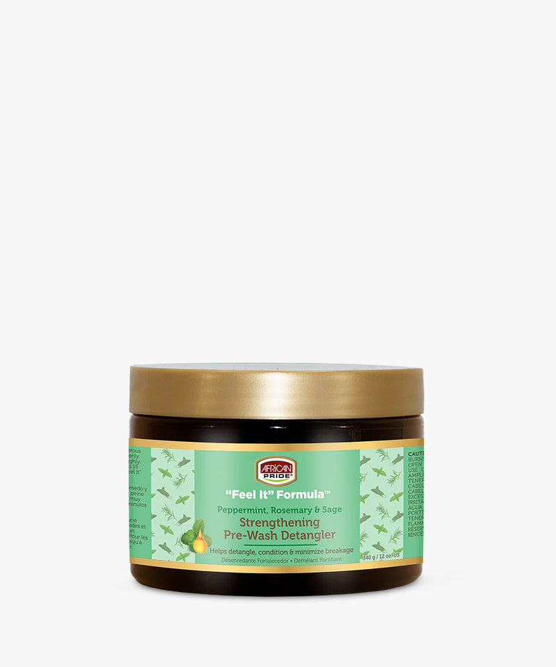 African Pride "Feel It" Formula Peppermint, Rosemary & Sage Strengthening Pre-Wash Detangler 340 gr.