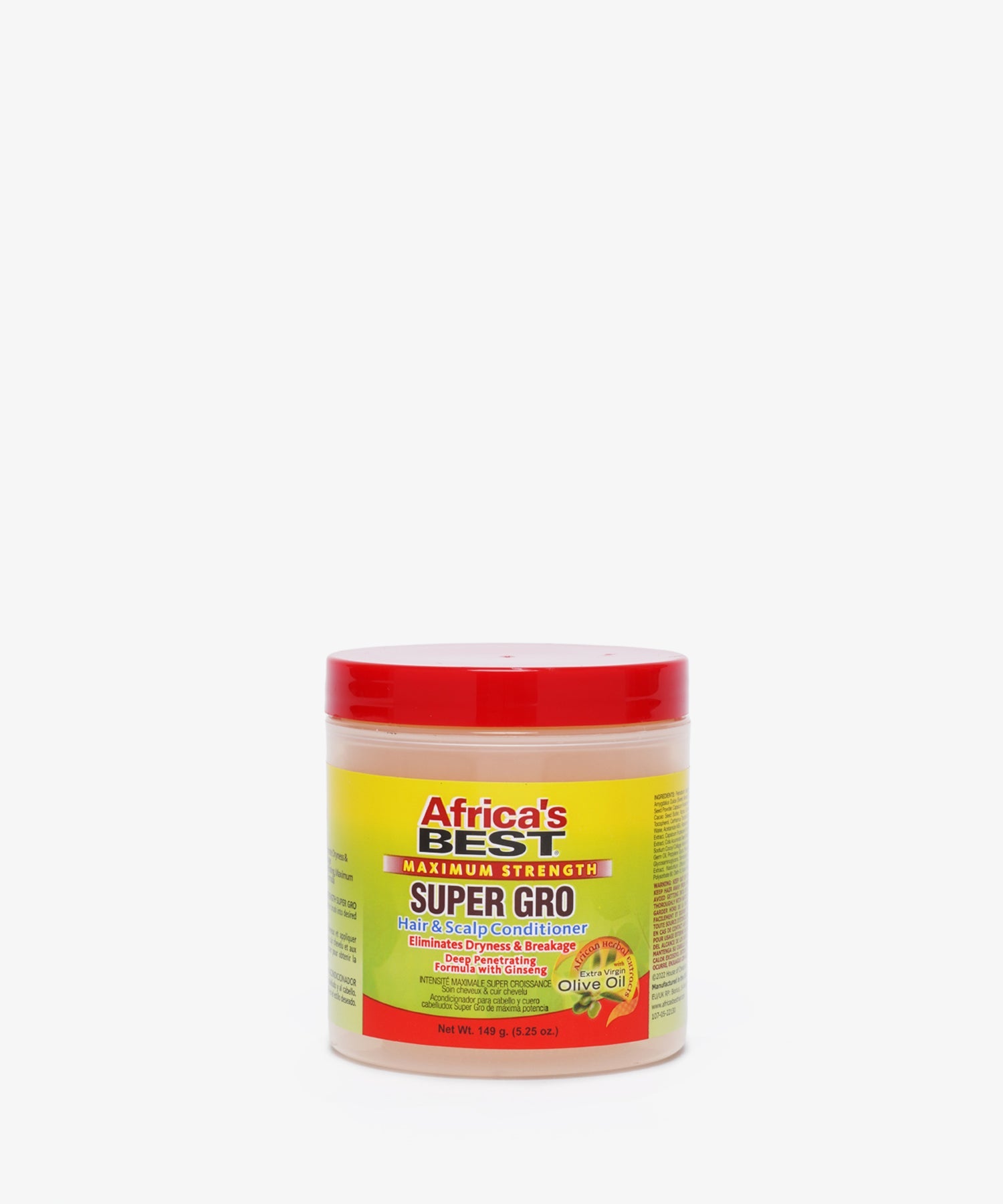 Africa's Best Maximum Strength Super Gro Hair & Scalp Conditioner Olive Oil 149 gr.