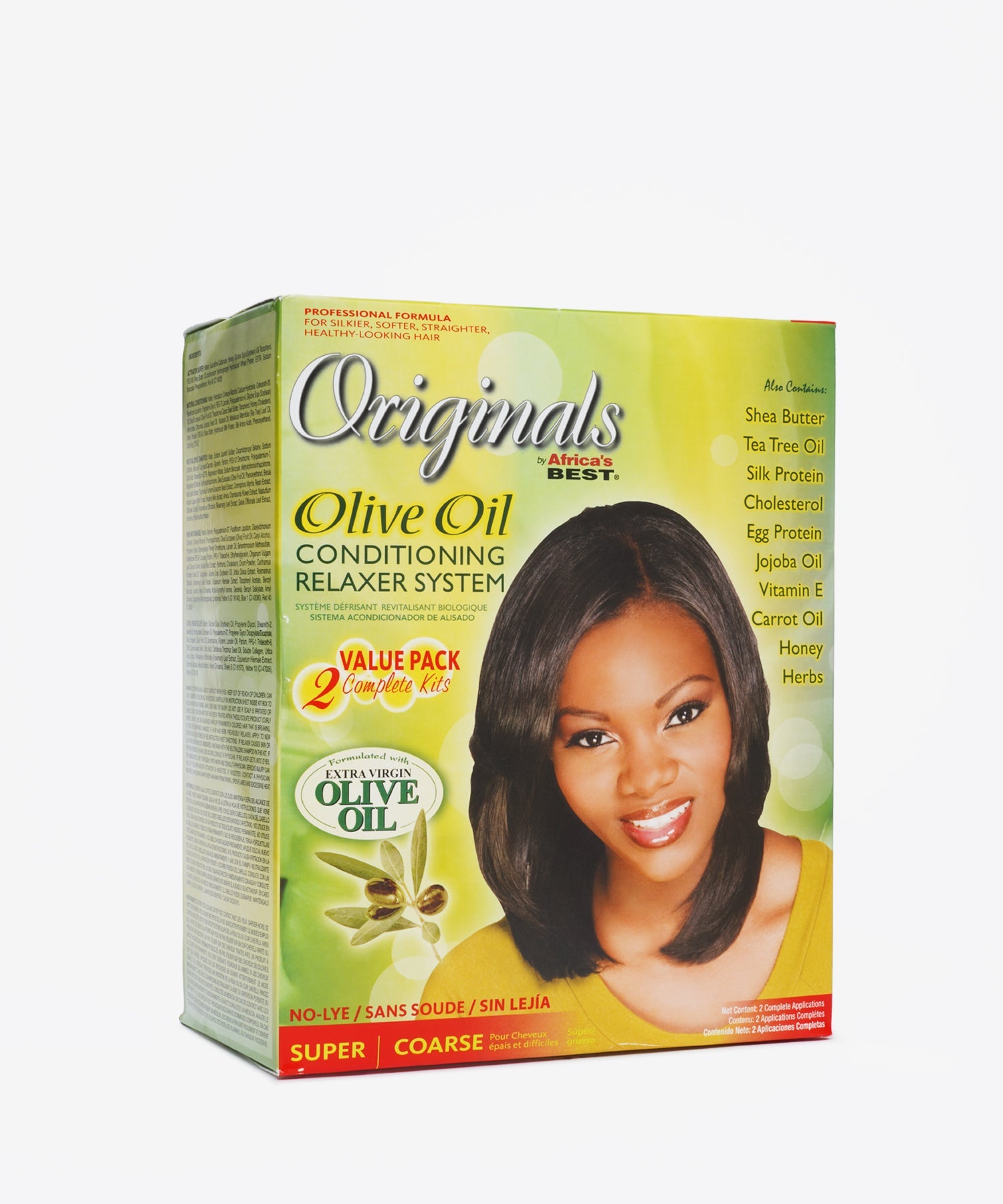 Africa's Best Olive Oil No-Lye Conditioning Relaxer System (Super) 2 Value Pack