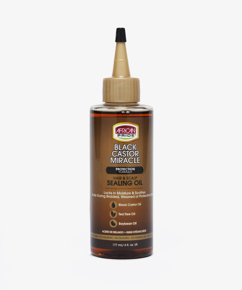 African Pride Black Castor Miracle Hair & Scalp Sealing Oil 6oz.