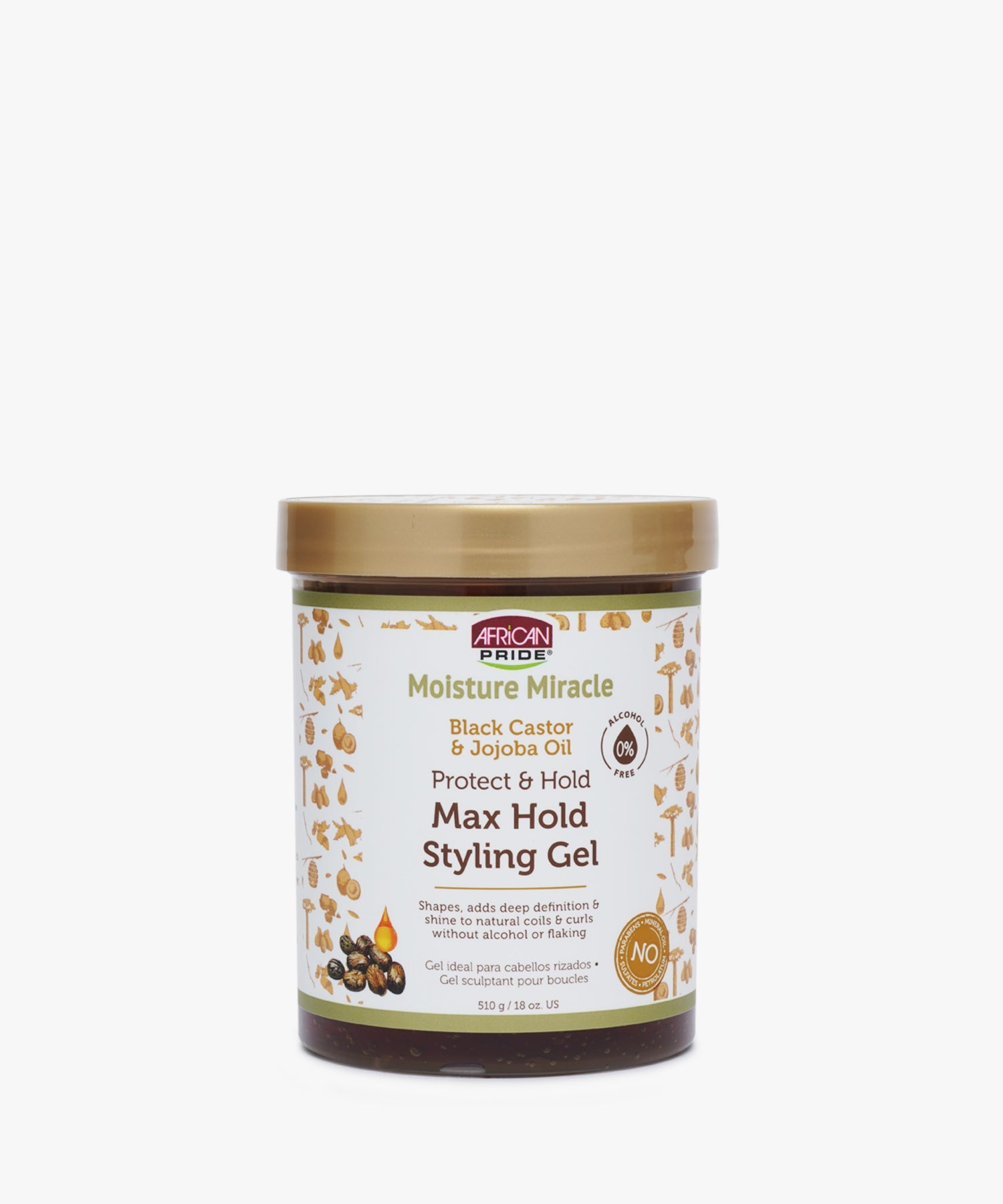African Pride Moisture Miracle Black Castor & Jojoba Oil Protect & Hold Max Hold Styling Gel 510 gr.