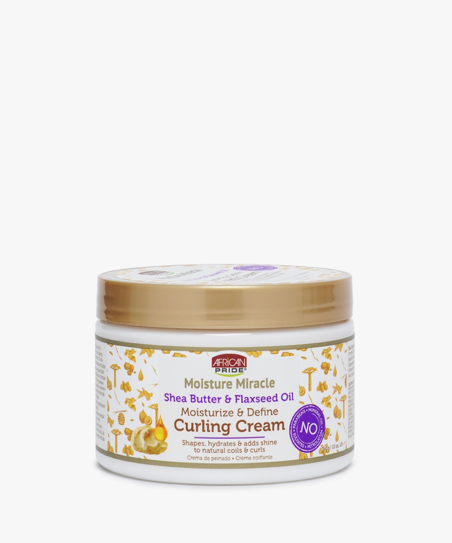 African Pride Moisture Miracle Shea Butter & Flaxseed Oil Moisturize & Define Curling Cream 340 gr.