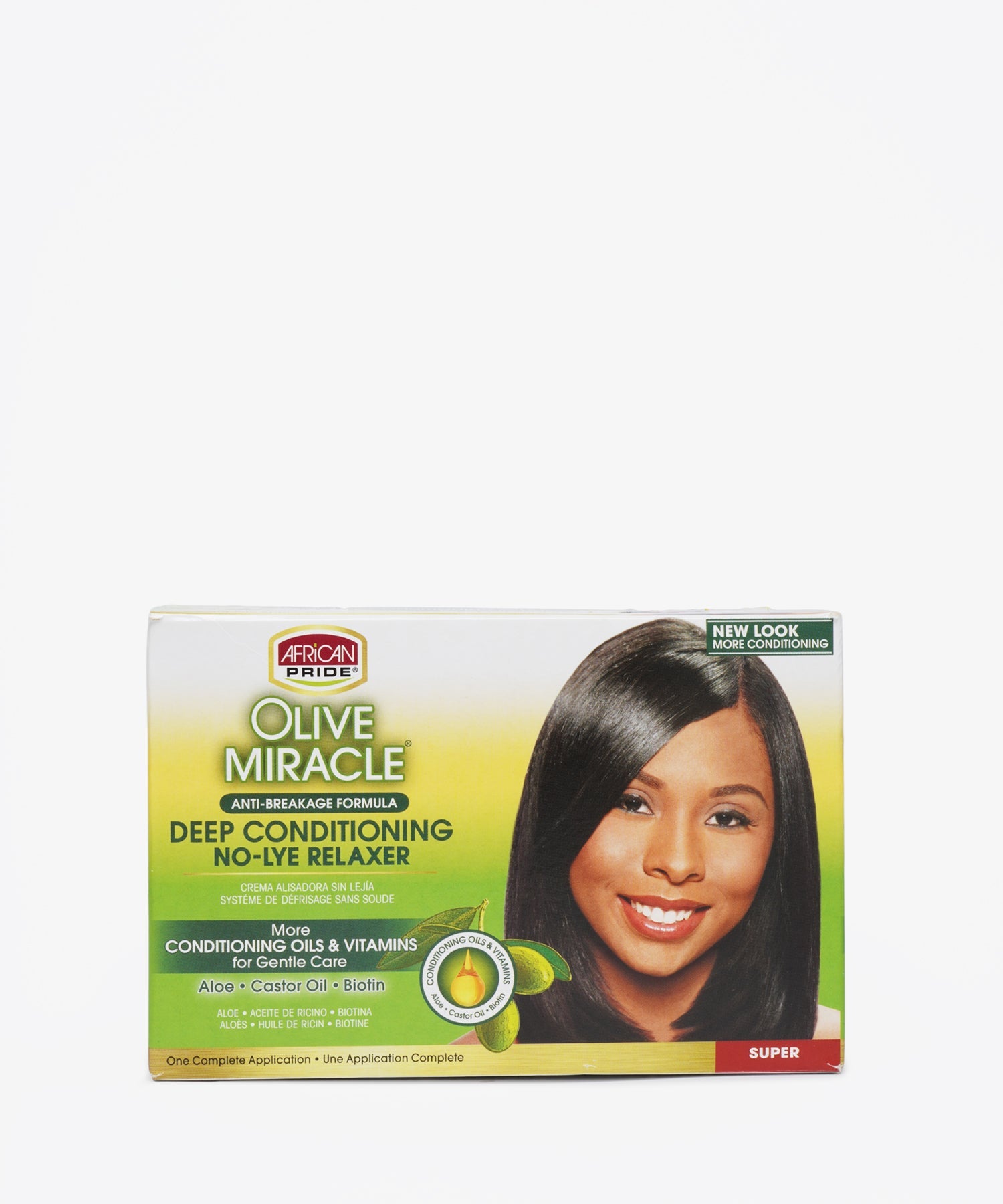African Pride Olive Miracle Deep Conditioning No-Lye Relaxer (Super) (1 Complete Application)