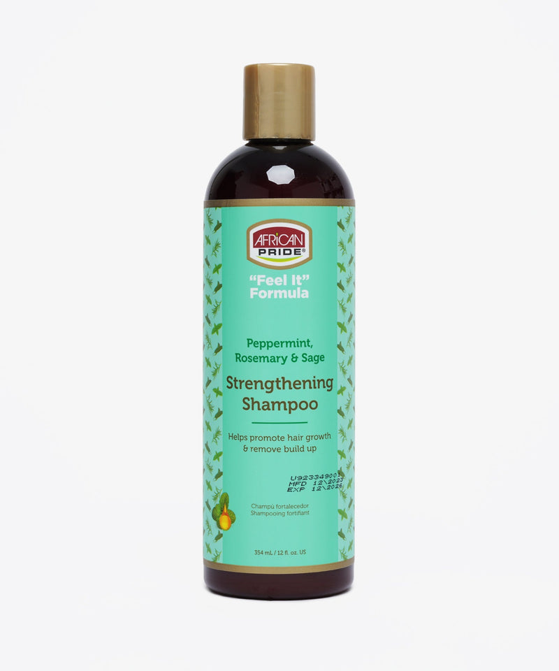 African Pride "Feel It"" Formula Peppermint, Rosemary & Sage Strengthening Shampoo 354 ml"