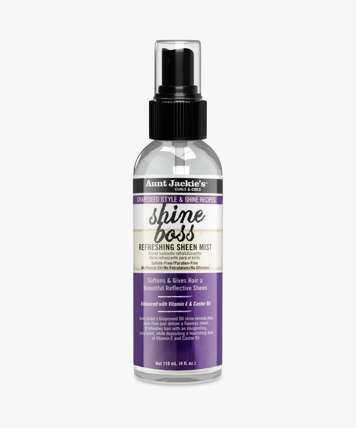 Aunt Jackie's Grapeseed Style & Shine Recipes Shine Boss Refreshing Sheen Mist 118 ml