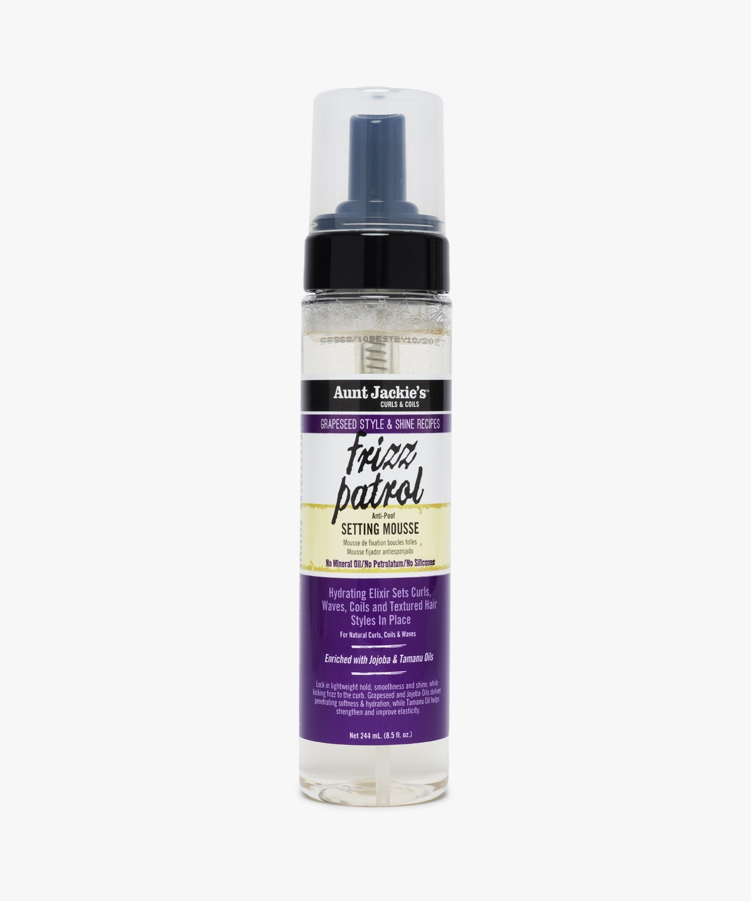 Aunt Jackie's Grapeseed Style & Shine Recipes Frizz Patrol Setting Mousse 244 ml