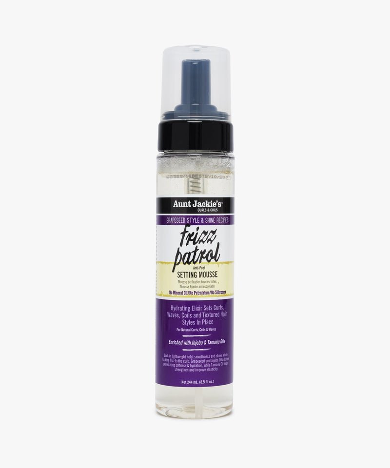 Aunt Jackie's Grapeseed Style & Shine Recipes Frizz Patrol Setting Mousse 244 ml