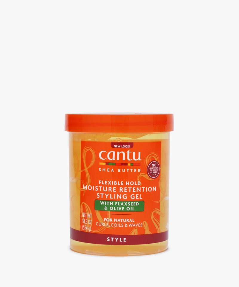 Cantu Shea Butter Flexible Hold Moisturizing Retention Styling Gel w/ Flaxseed & Olive Oil 524 gr.