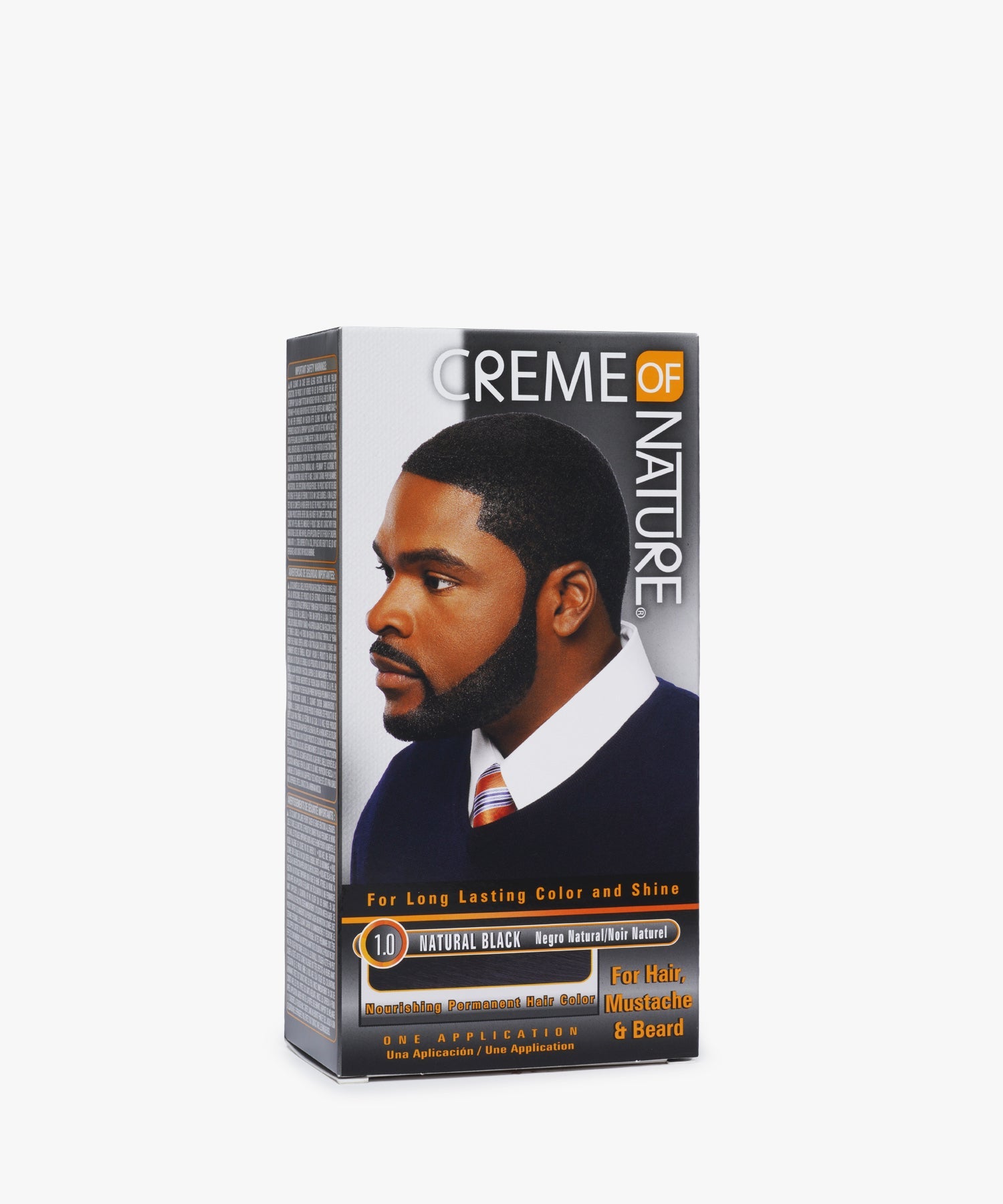 Creme Of Nature For Long Lasting Color And Shine For Hair, Mustache & Beard #1.0 Natural Black
