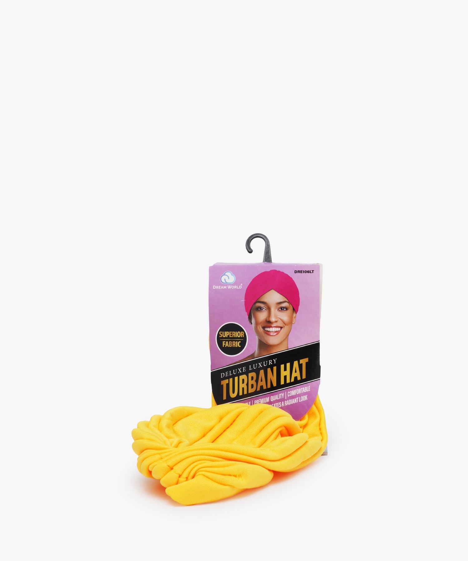 Dream World Turban Hat Yellow (Superior Fabric) #DRE106LT