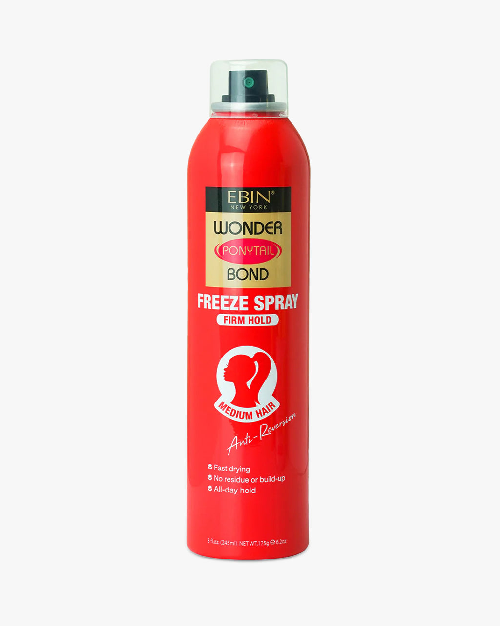 Ebin Wonder Ponytail Bond Freeze Spray Firm Hold (Medium Hair) 245 ml