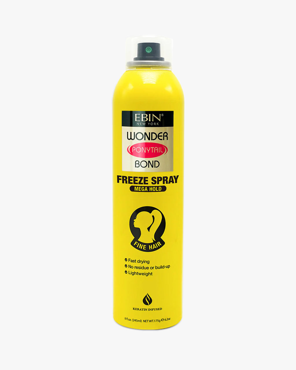 Ebin Wonder Ponytail Bond Freeze Spray Mega Hold (Fine Hair) 245 ml