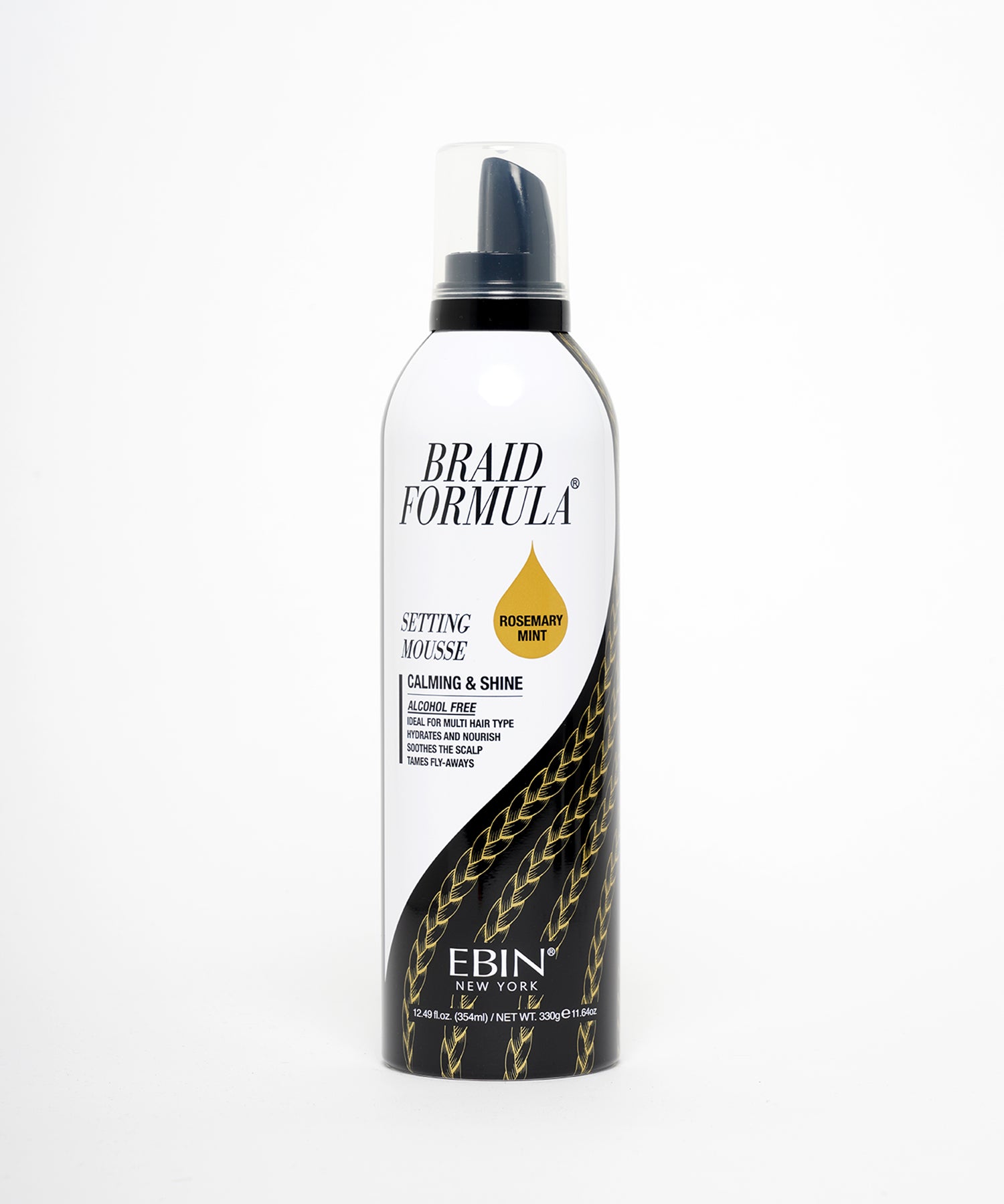 Ebin Braid Formula Setting Mousse (Calming & Shine) # Rosemary Mint 354 ml