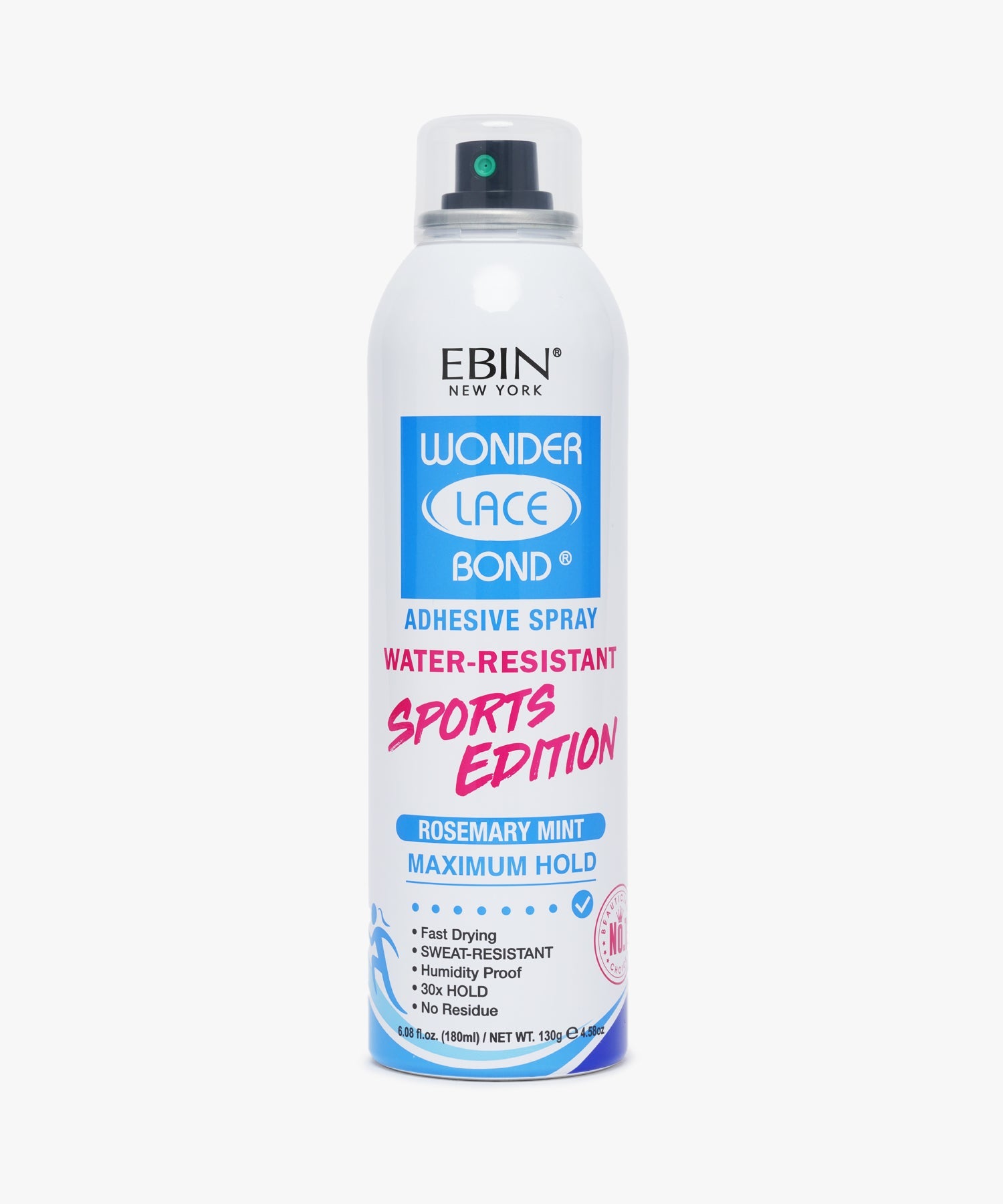 Ebin Wonder Lace Bond Adhesive Spray Water-Resistant (Sports Edition) Maximum Hold 180 ml