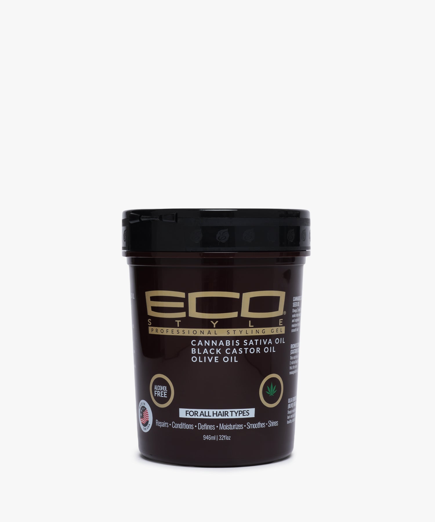 Eco Styler Cannabis Sativa Seed Oil & Black Castor Oil & Olive Oil 946 ml