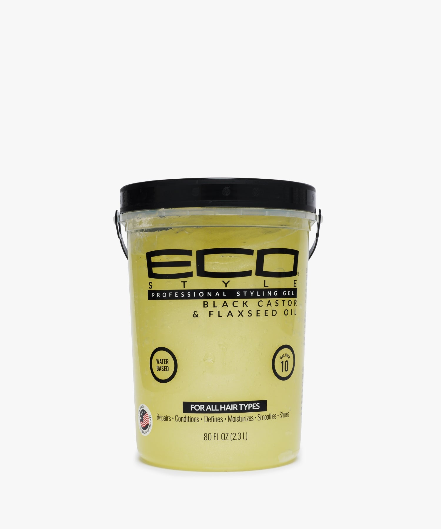 Eco Styler Professional Styling Gel Black Castor & Flaxseed Oil 2.3 L