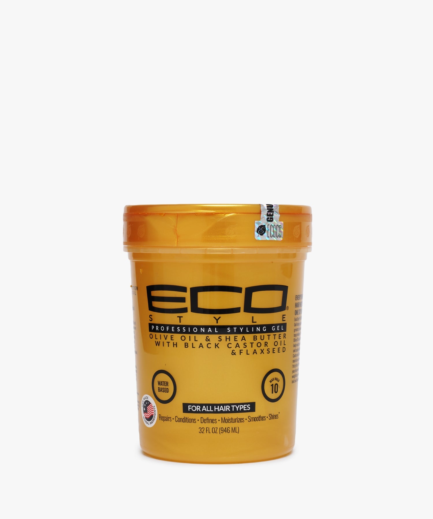 Eco Styler Professional Styling Gel EcoPlex Olive Oil & Shea Butter Black Castor Oil & Flaxseed 946 ml