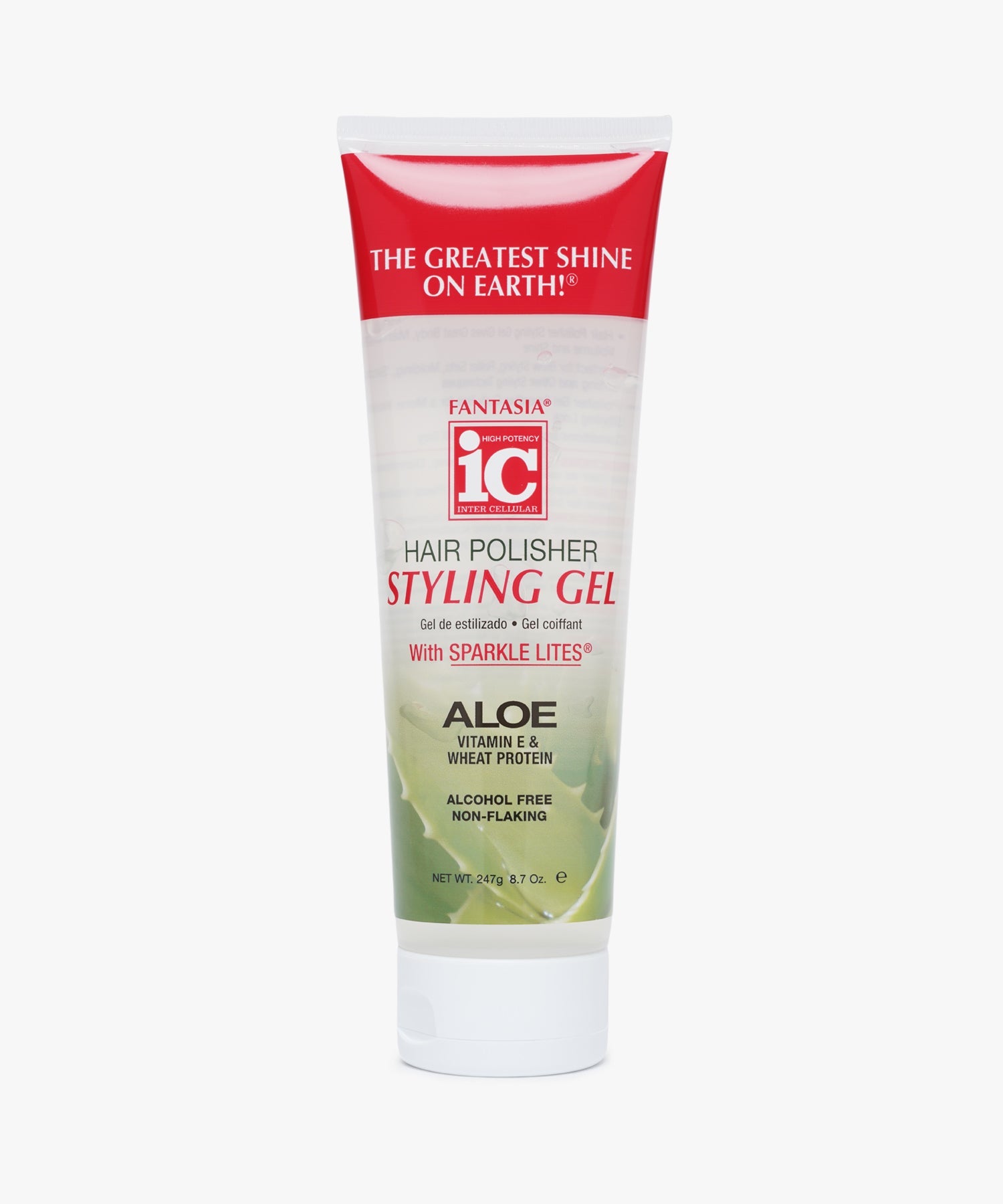 Fantasia IC Hair Polisher Styling Gel with Sparkle Lites (Aloe Vitamin E & Wheat Protein) 247 gr.