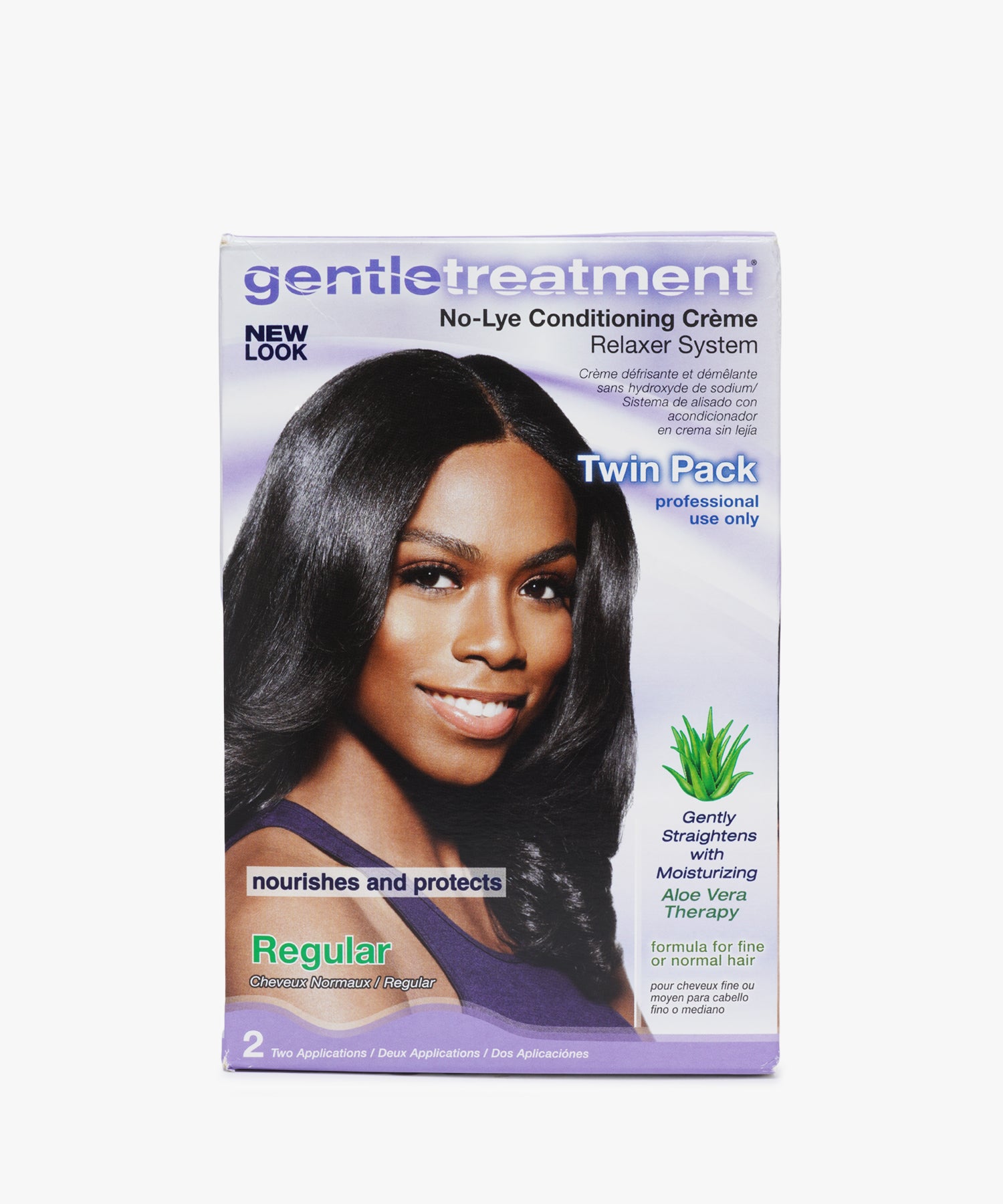 GentleTreatment No-Lye Conditioning Creme Relaxer System (Regular) Twin Pack/2 Applications