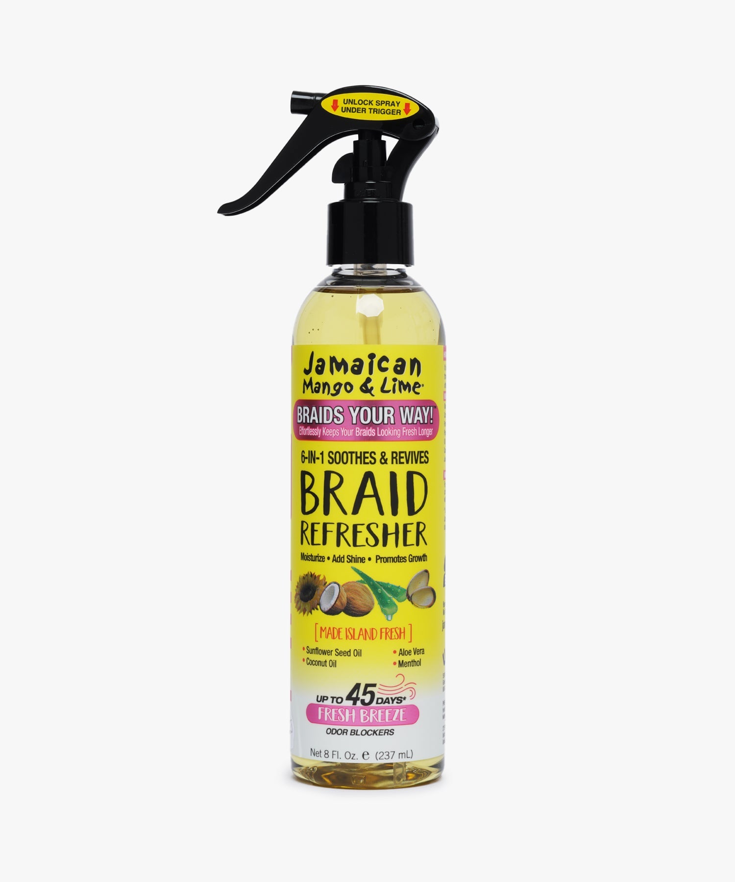 Jamaican Mango & Lime Braids Your Way 6-IN-1 Soothes & Revives Braid Refresher 237 ml