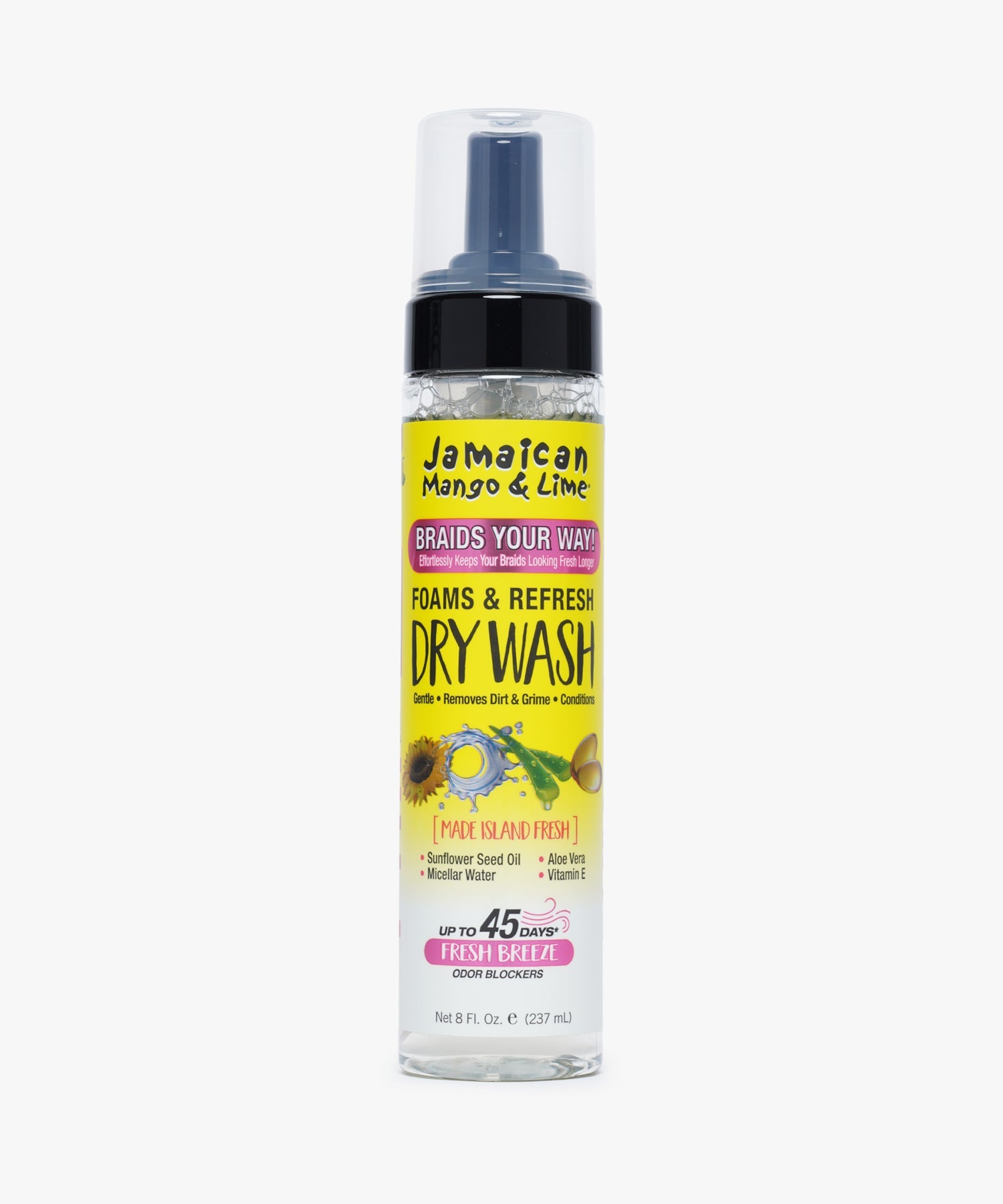 Jamaican Mango & Lime Braids Your Way Foams & Refresh Dry Wash 237 ml