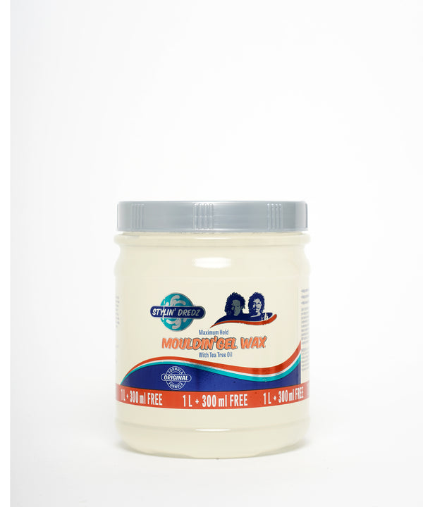 Stylin' Dredz Maximum Hold Mouldin Gel Wax 1L + 300 ml Free