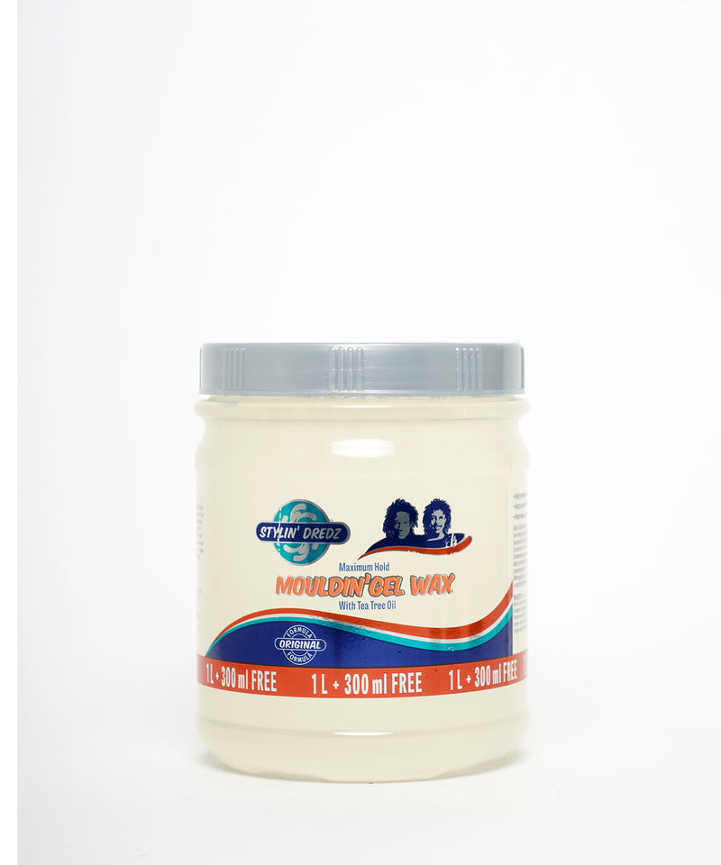 Stylin' Dredz Maximum Hold Mouldin Gel Wax 1L + 300 ml Free