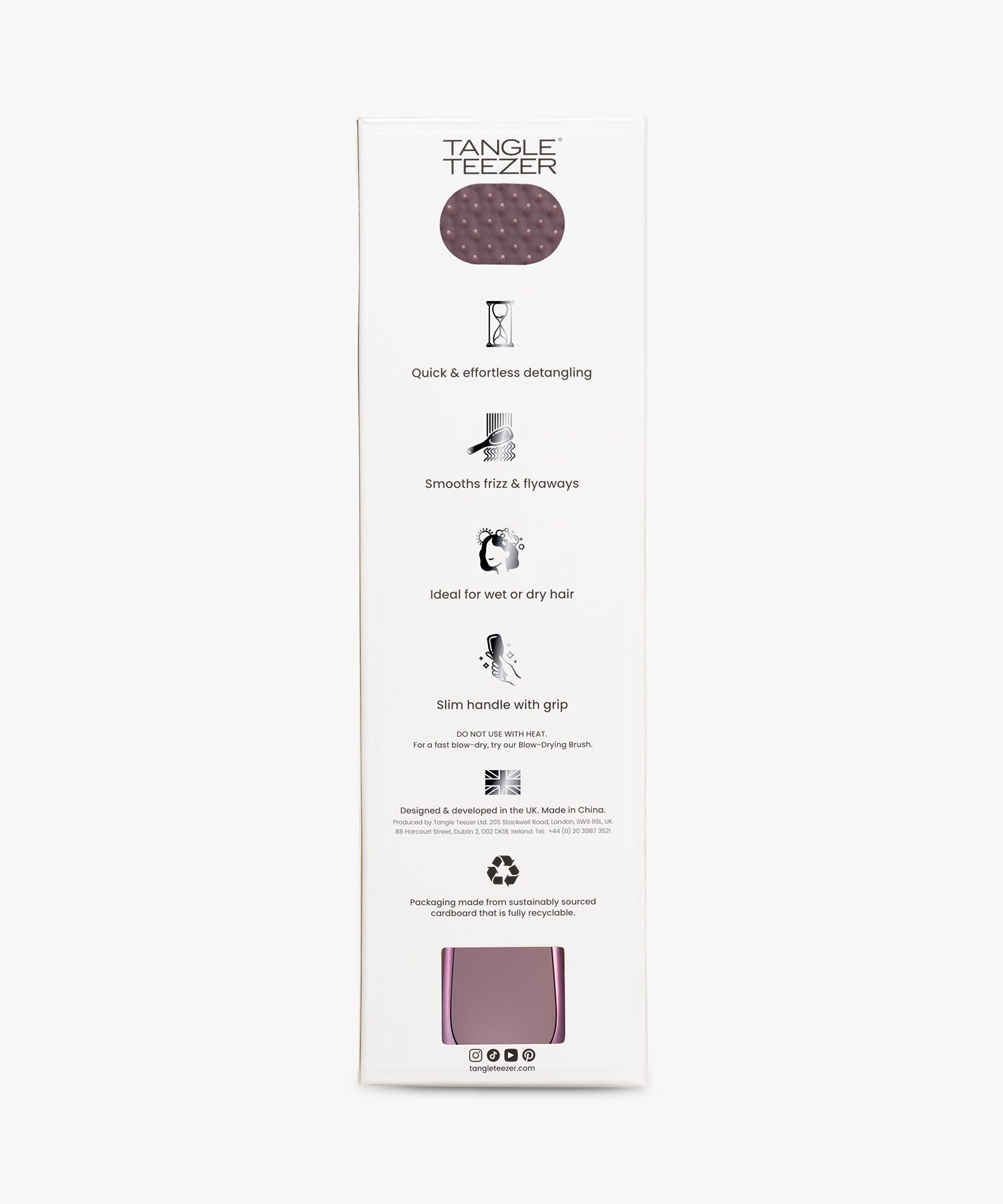 Tangle Teezer Special Edition Detangling Hairbrush (Straight-Curly) #Chrome Mauve Copper