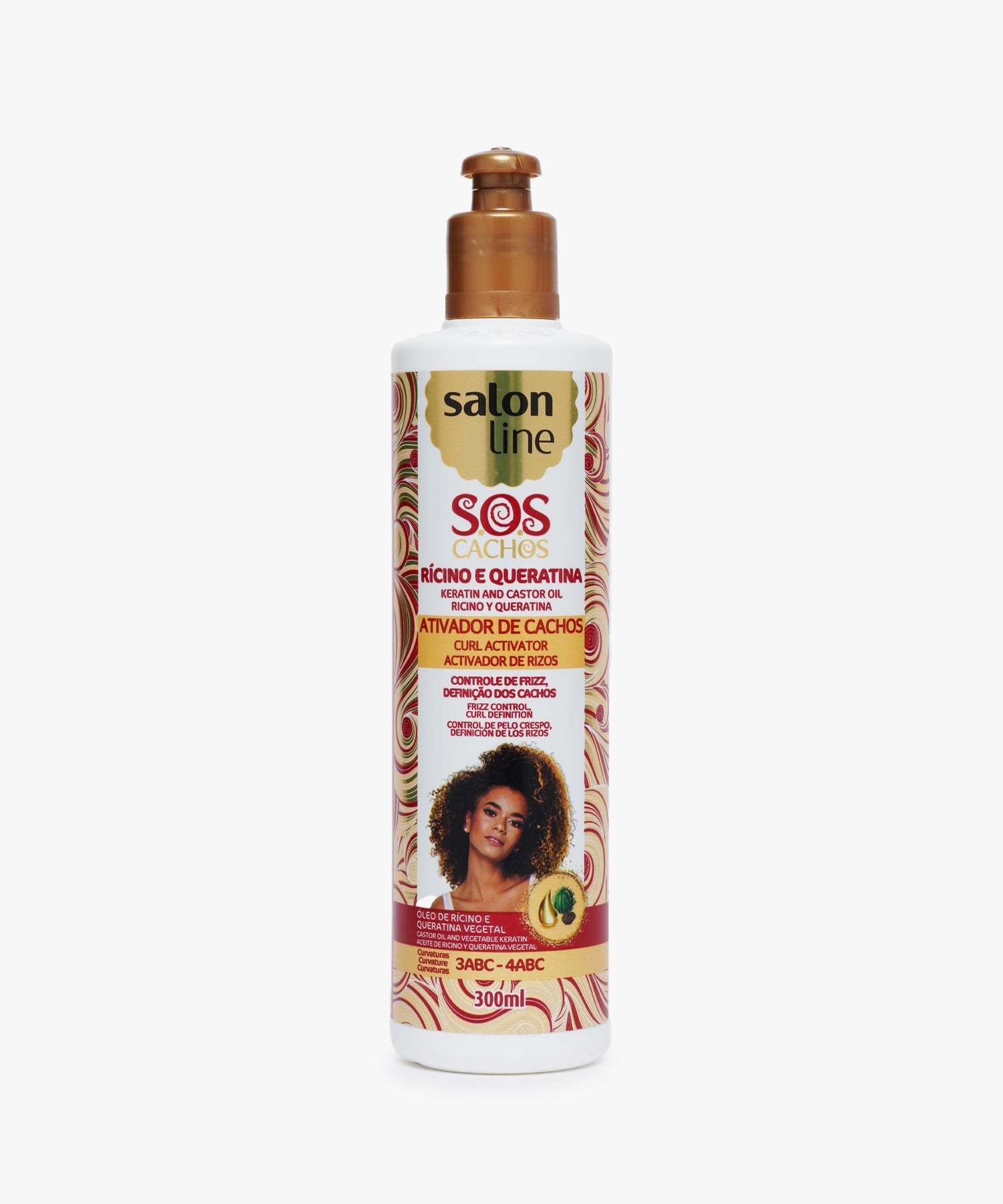 Salon Line S.O.S Cachos Ricino E Queratina (Keratin & Castor Oil) Curl Activator 300 ml