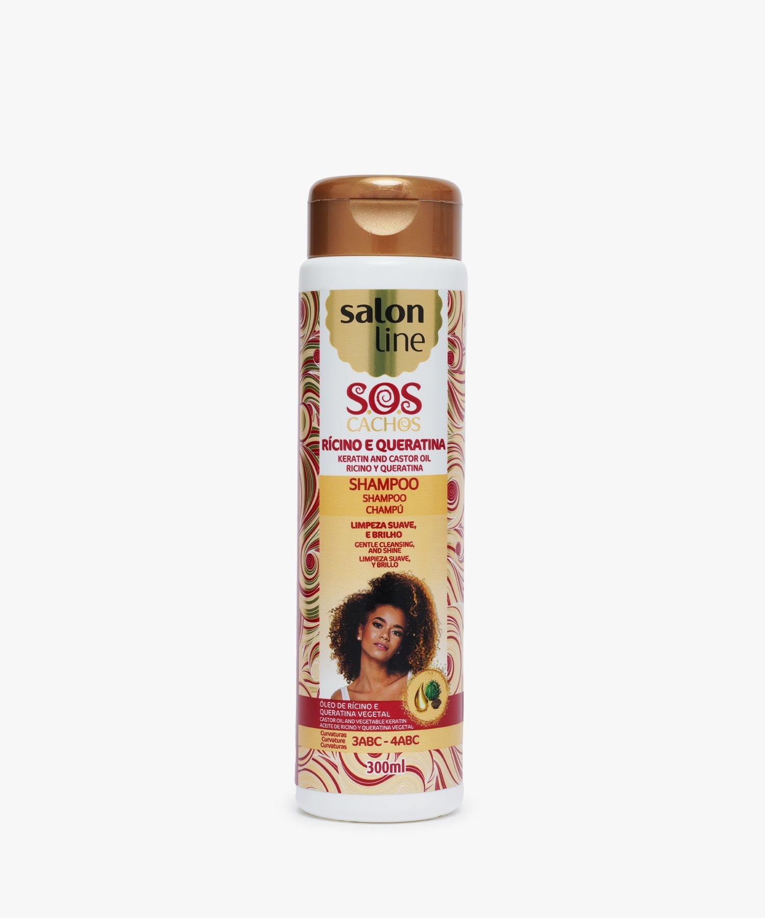 Salon Line S.O.S Cachos Ricino E Queratina (Keratin & Castor Oil) Shampoo 300 ml