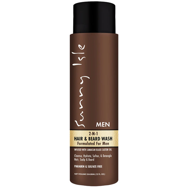Sunny Isle Hair & Beard Wash Infused with 100% Pure and Natural Jamaican Black Castor Oil