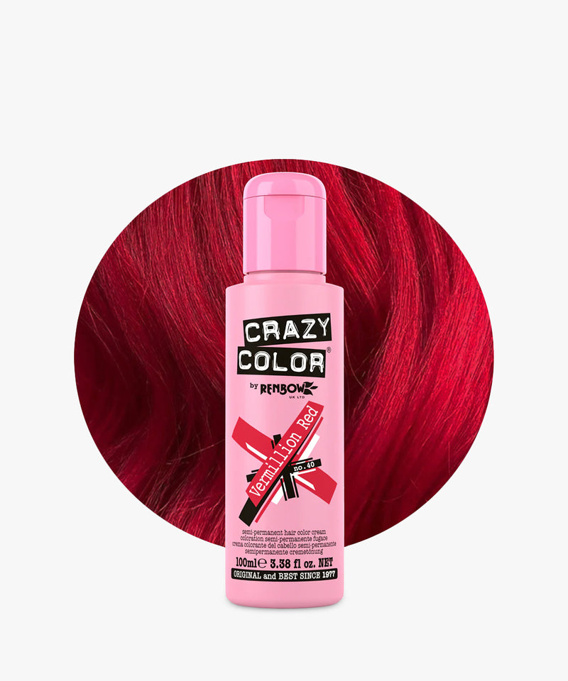 Crazy Color # 40 Vermillion Red 100 ml