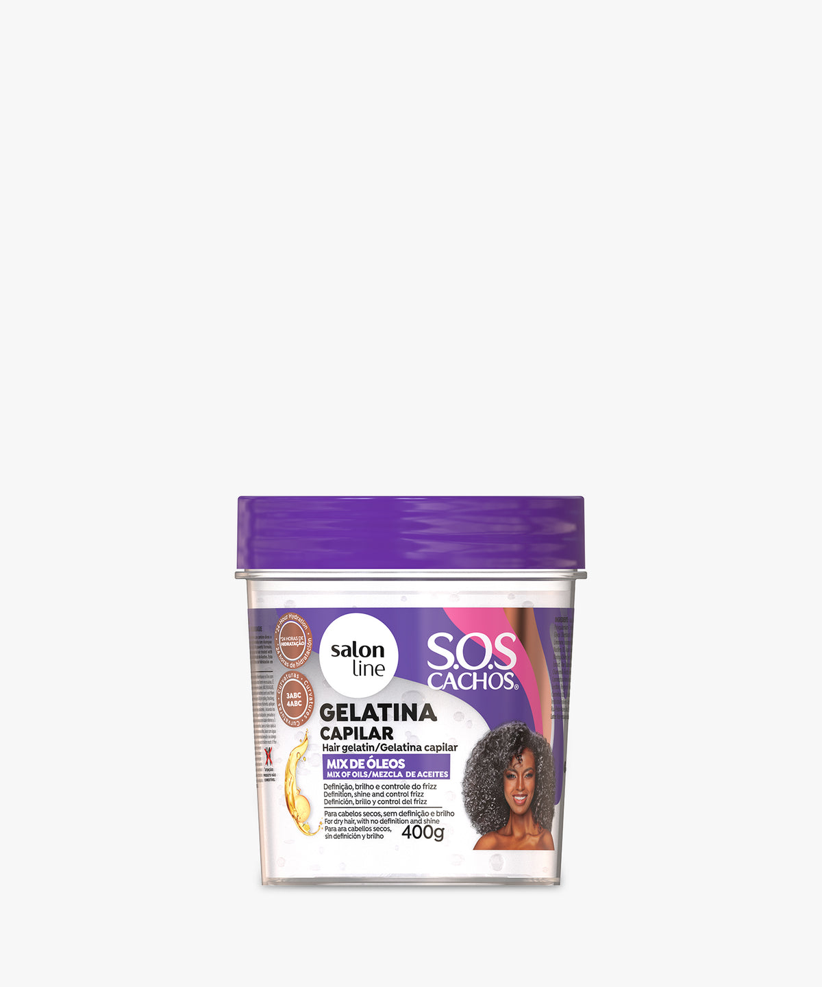 Salon Line S.O.S Cachos Mix De Oleos (Oil Mix) Hair Gelatin 400 gr.
