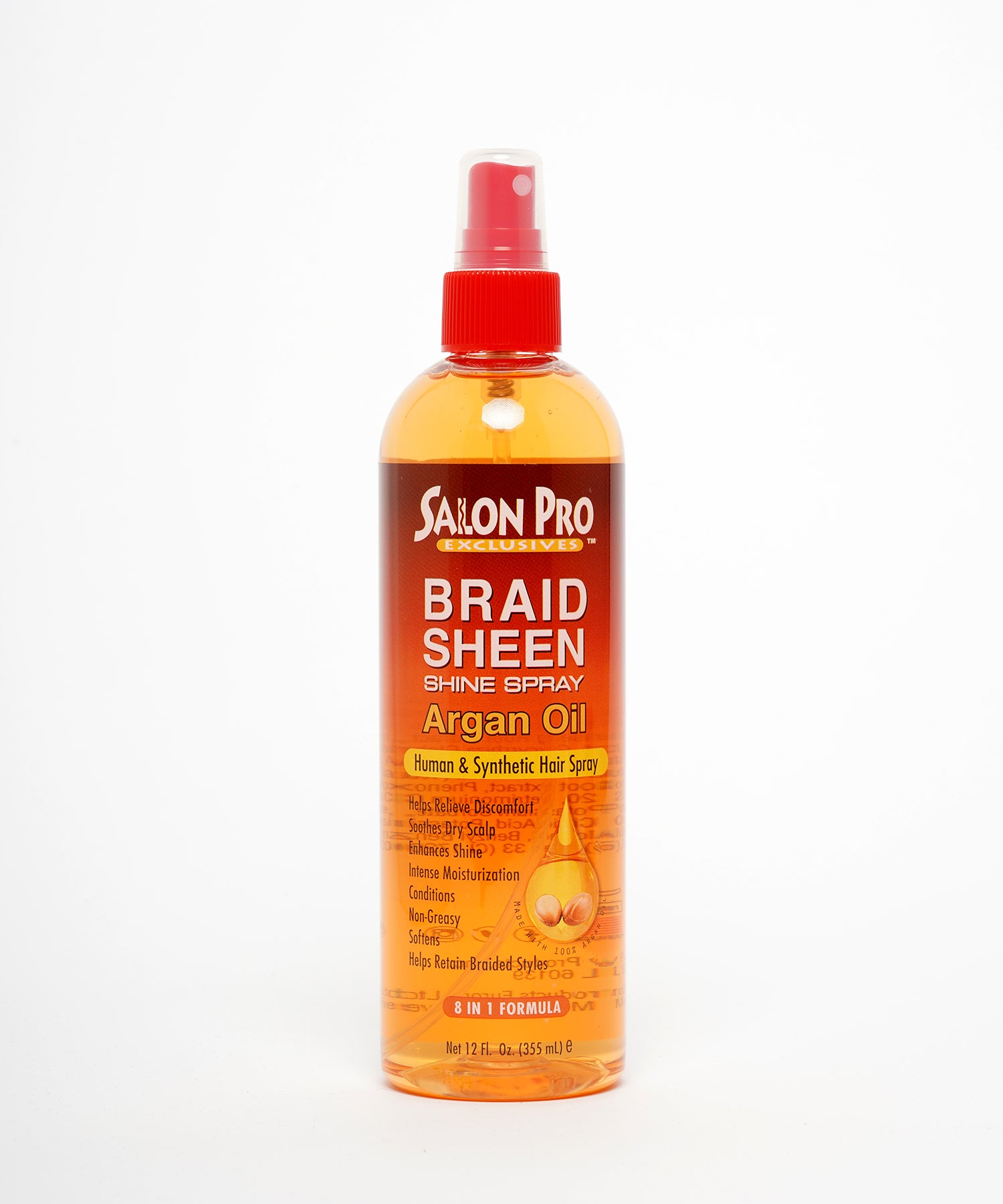 Salon Pro Braid Sheen Spray Argan Oil 355 ml