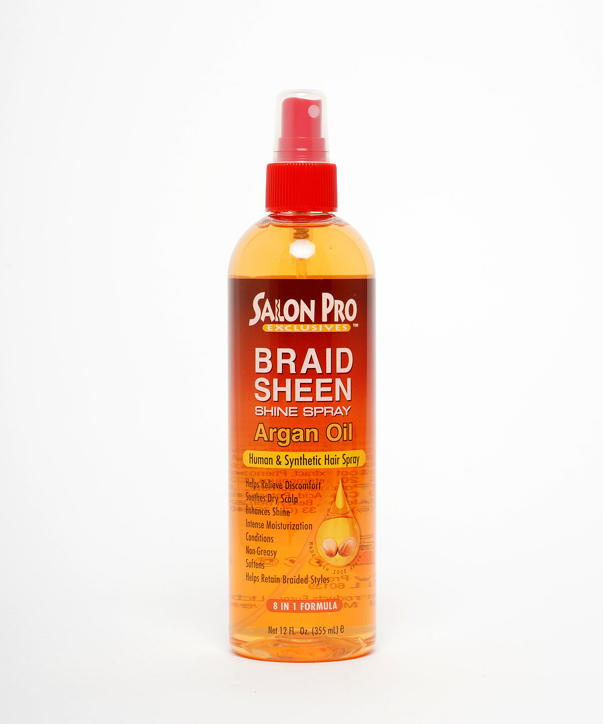 Salon Pro Braid Sheen Spray Argan Oil 355 ml