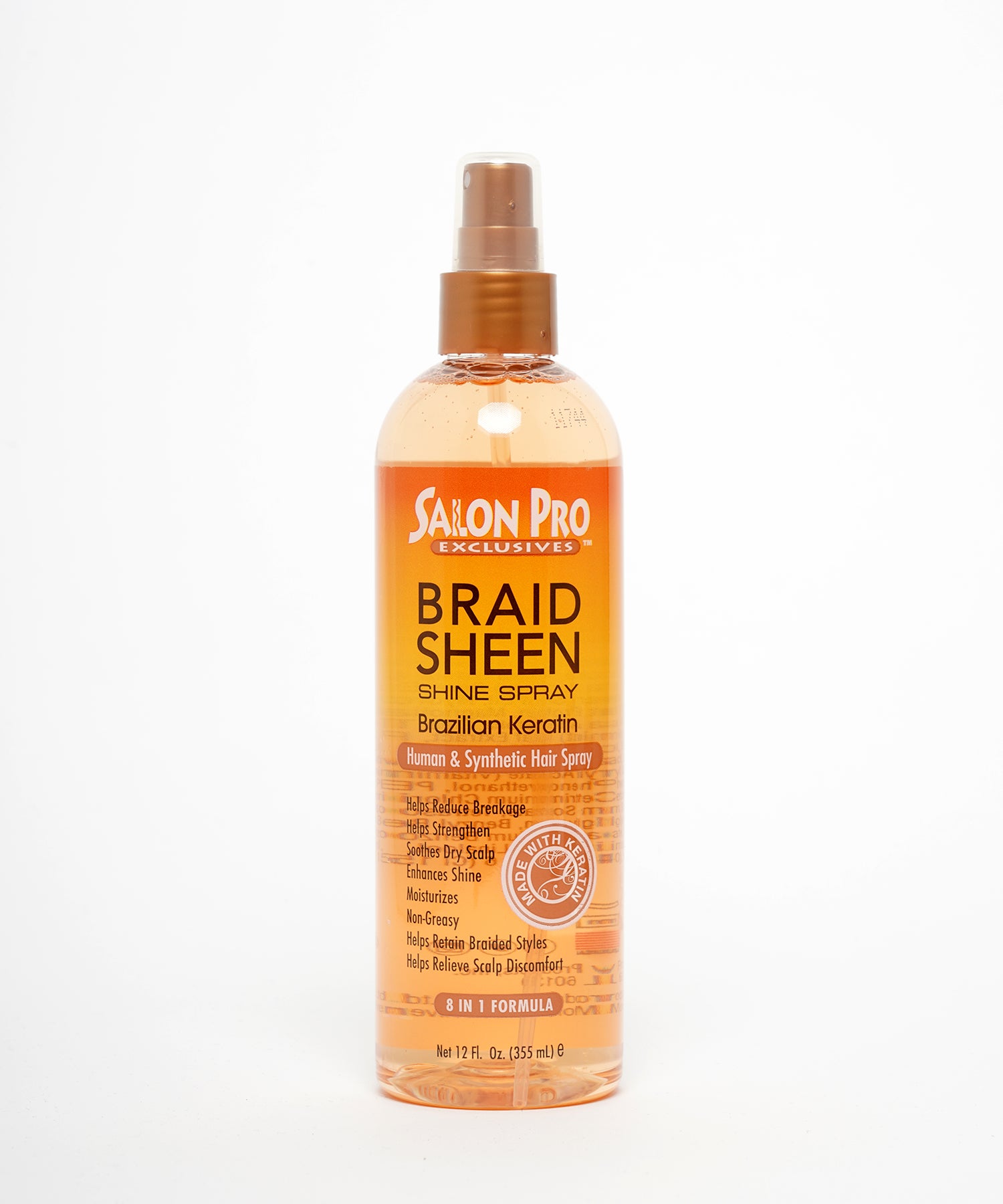 Salon Pro Braid Sheen Spray Keratin 355 ml