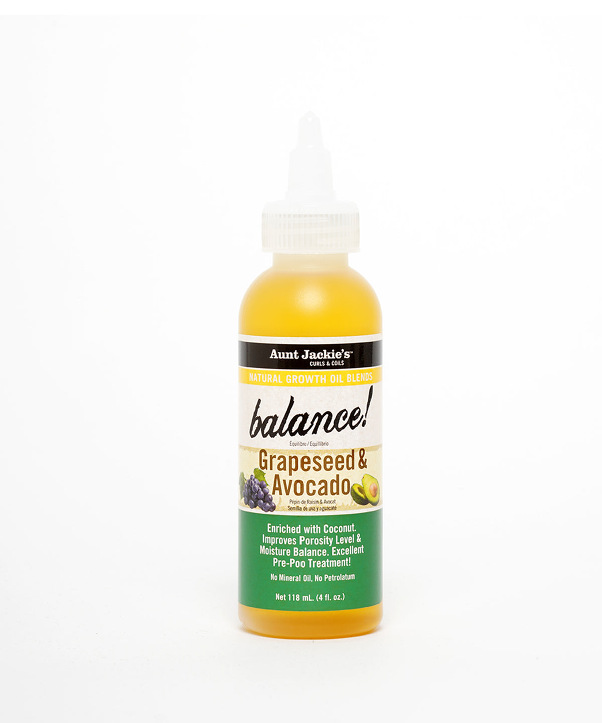 Aunt Jackie's Growth Oil Grapeseed & Avocado 118 ml