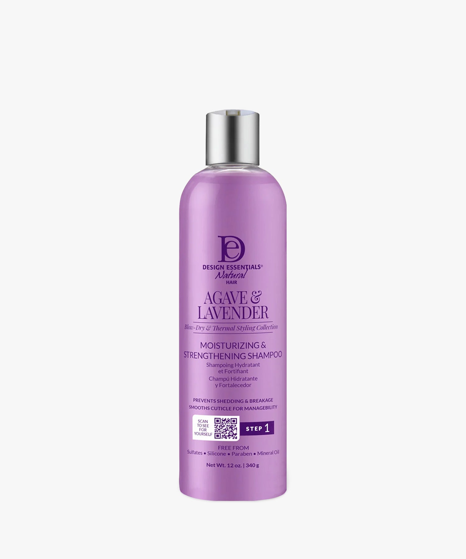 Design Essentials Agave & Lavender Moisturizing & Strengthening Shampoo 340 ml