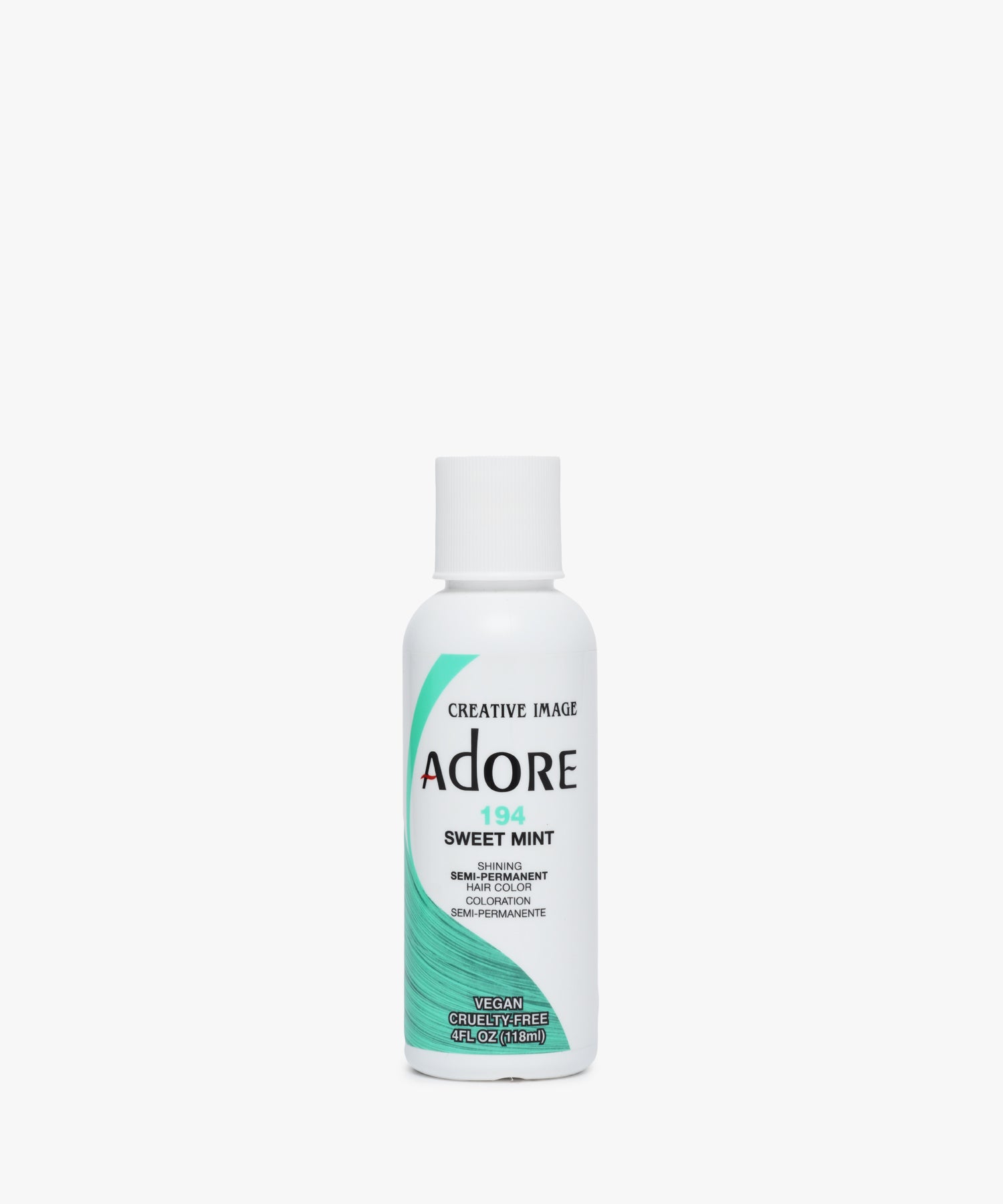 Adore Haarkleur 194 Sweet Mint 118 ml – levendige, semipermanente pastelgroene haarverf, vegan en zonder peroxide.