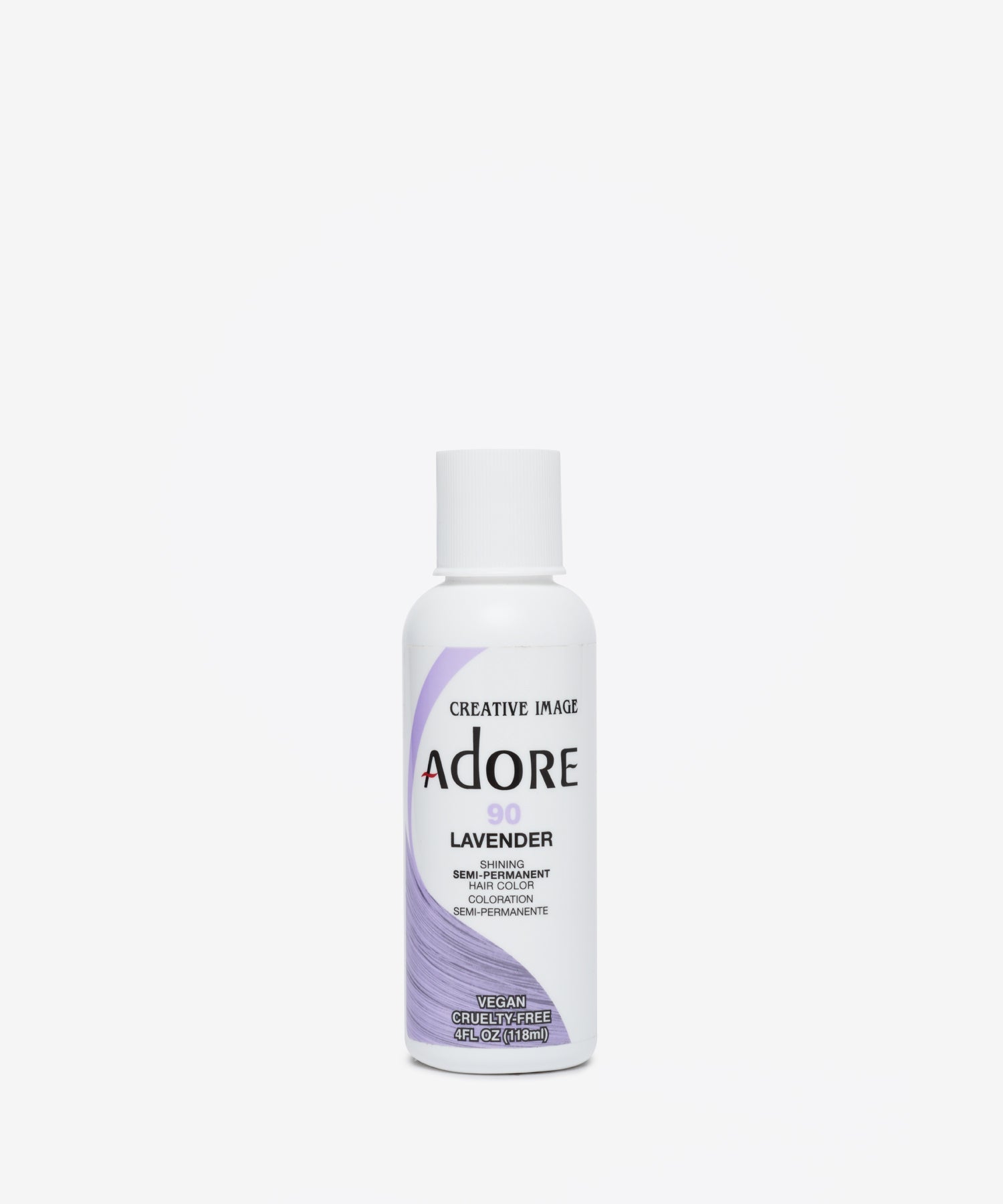 Adore Haarkleur 90 Lavender 118 ml – semipermanente vegan haarkleur zonder peroxide, eenvoudig in gebruik