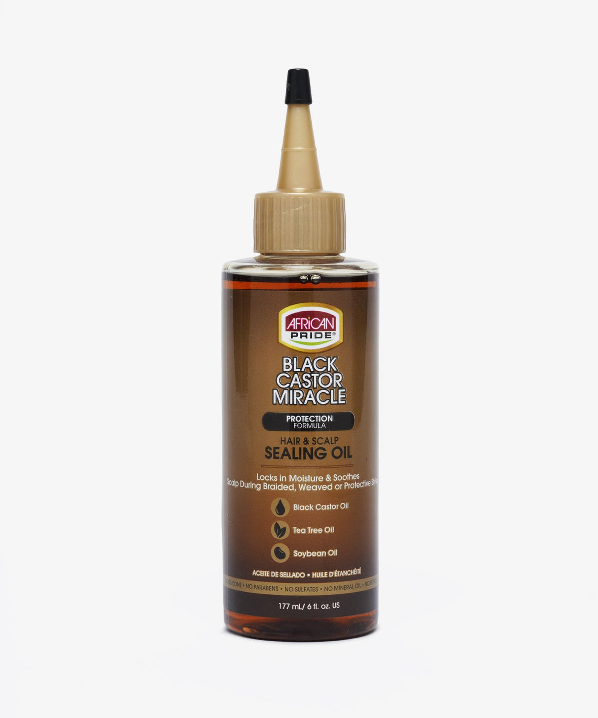 African Pride Black Castor Miracle Hair & Scalp Sealing Oil 6oz.