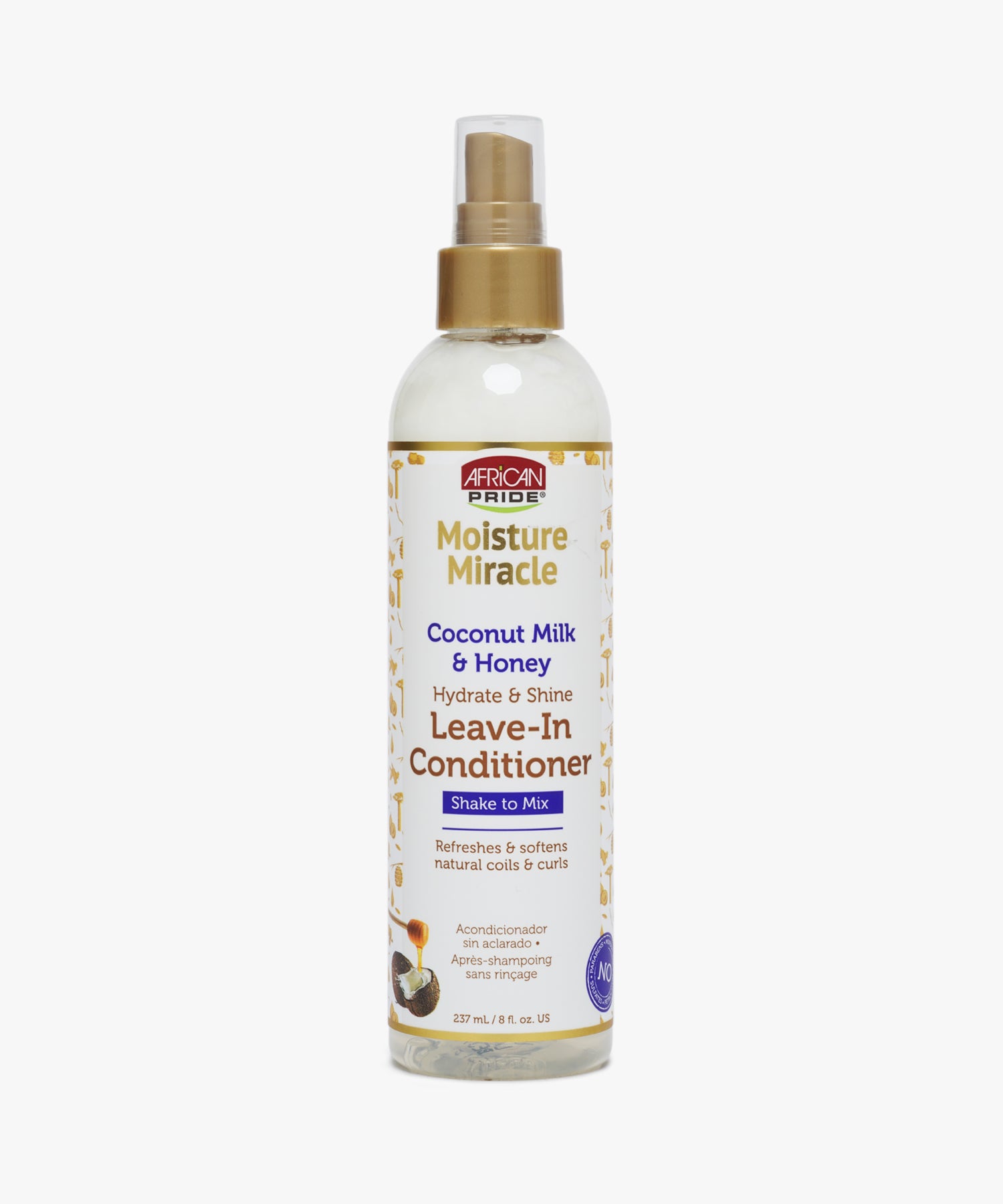 African Pride Moisture Miracle Coconut Milk & Honey Hydrate & Shine Leave-In Conditioner 237 ml