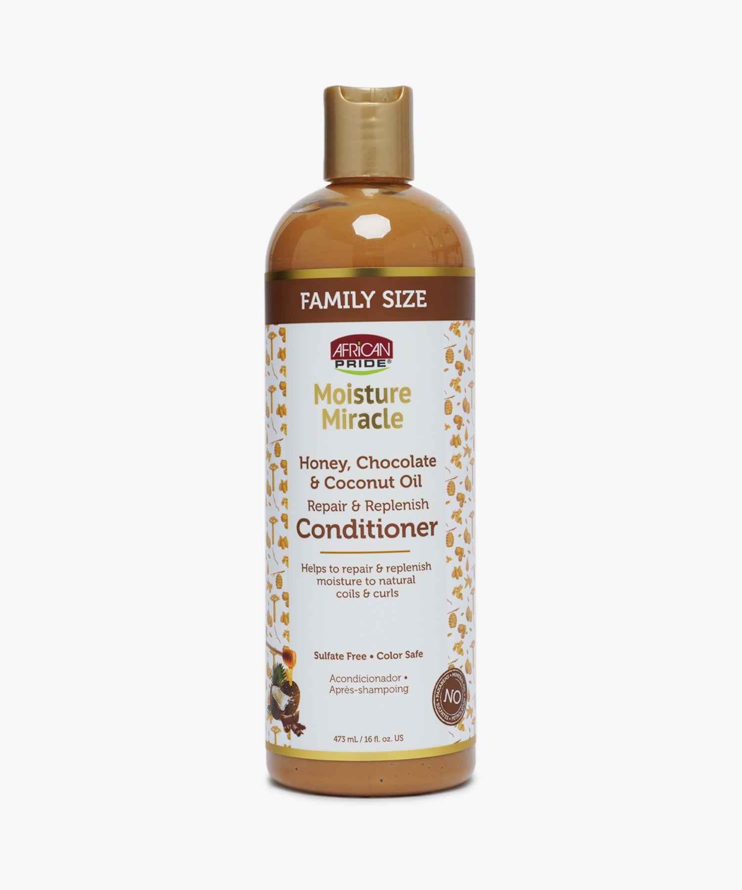 African Pride Moisture Miracle Honey & Chocolate & Coconut Oil Repair & Replenish Conditioner 473 ml