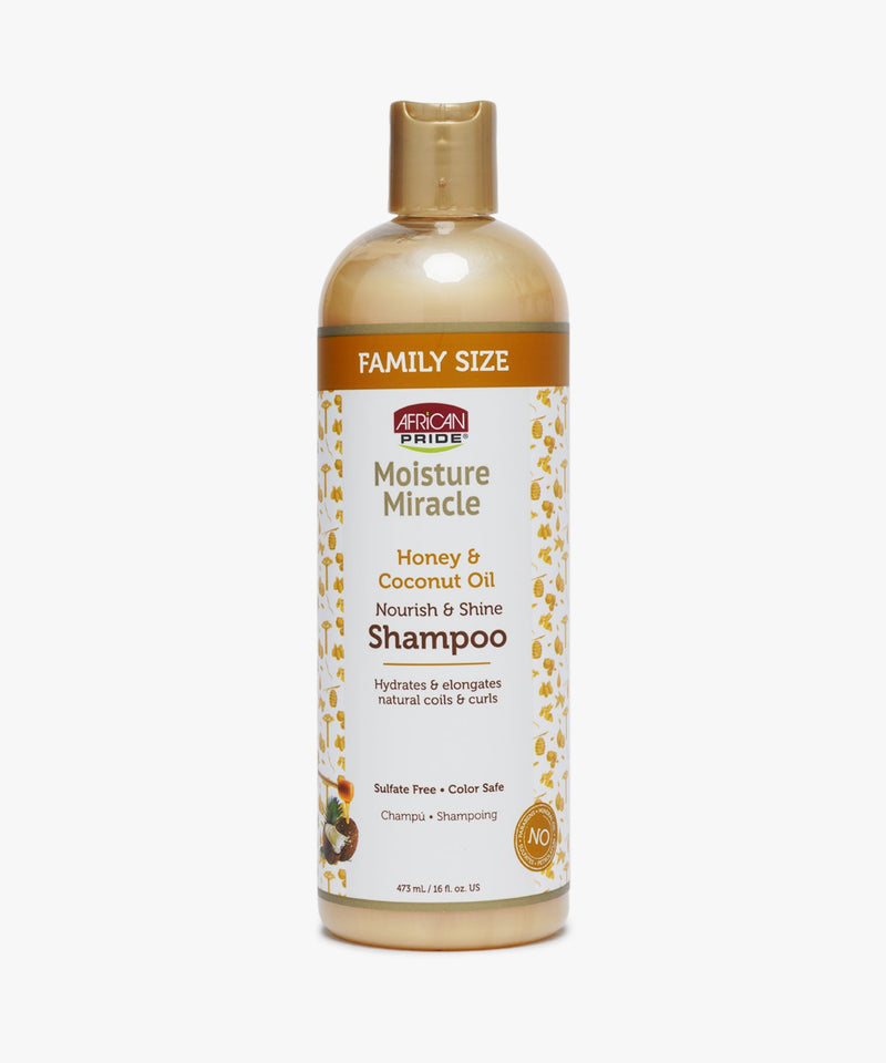African Pride Moisture Miracle Honey & Coconut Oil Nourish & Shine Shampoo 473 ml