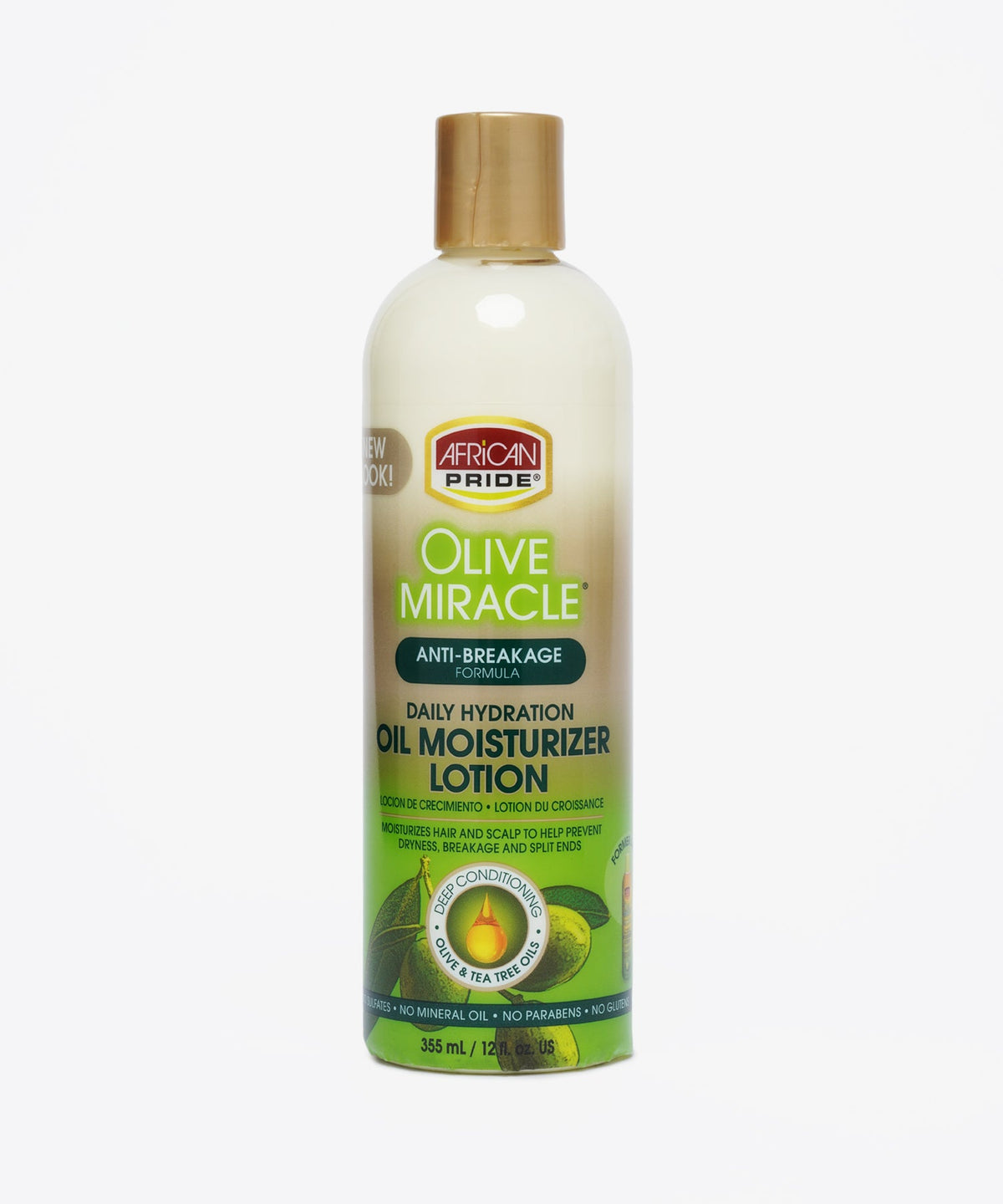 African Pride Olive Miracle Daily Hydration Oil Moisturizer Lotion 355 ml